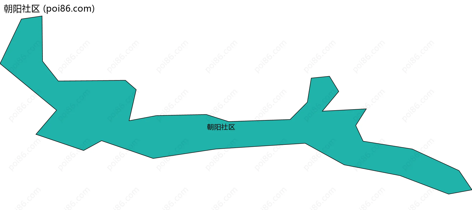 朝阳社区边界地图
