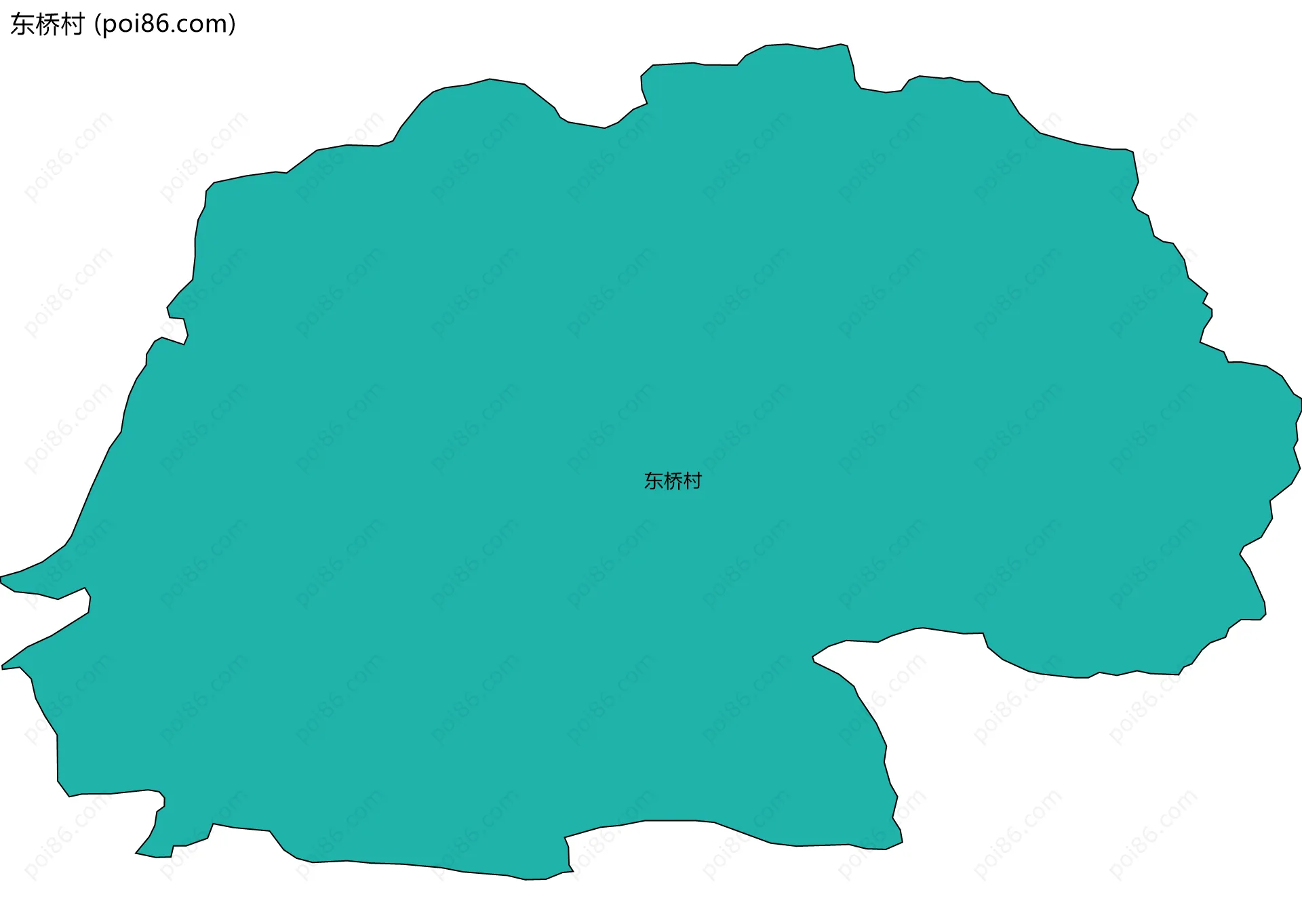 东桥村边界地图