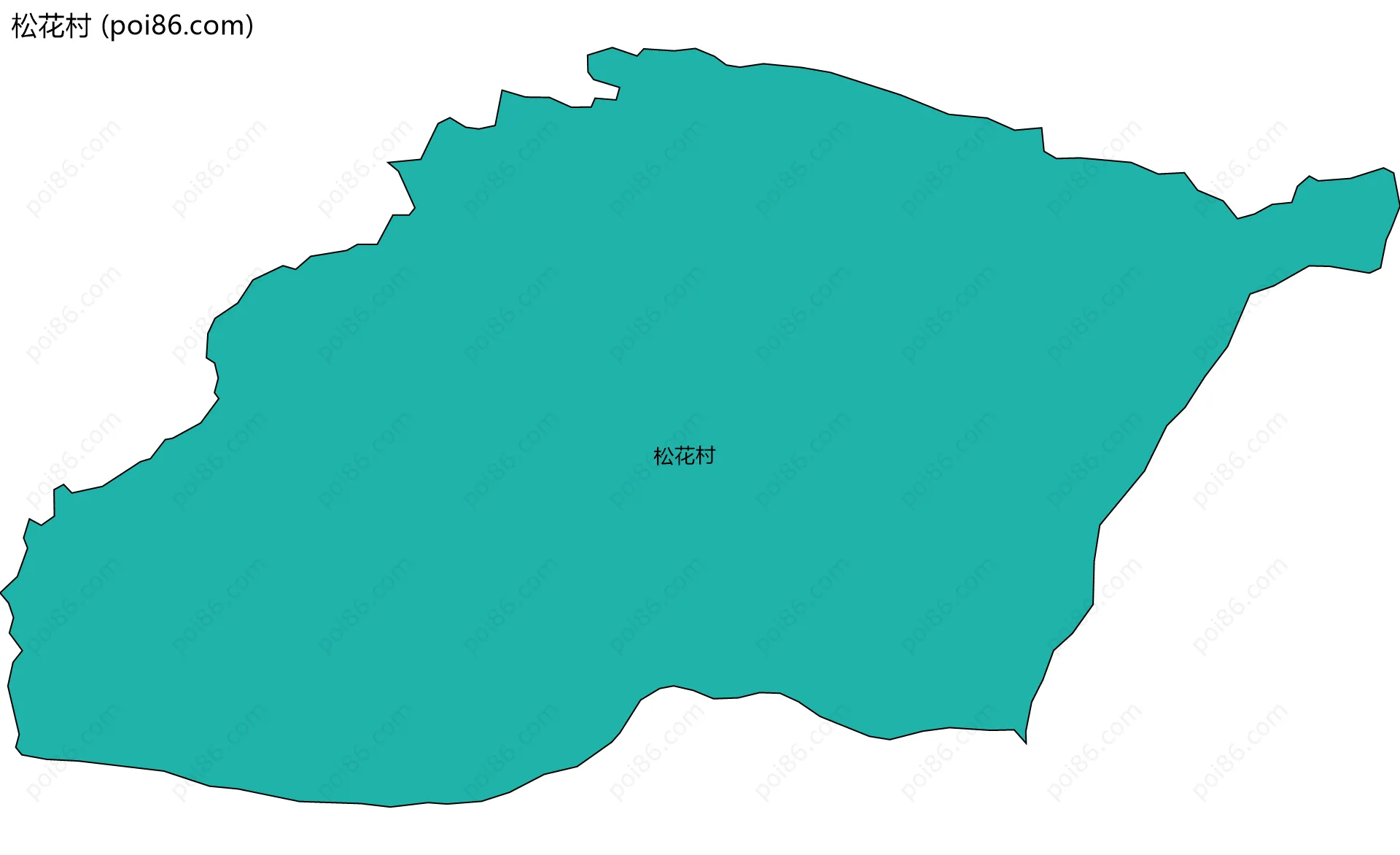 松花村边界地图