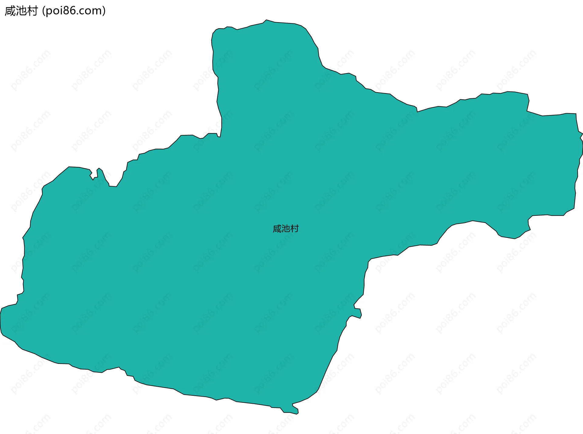 咸池村边界地图