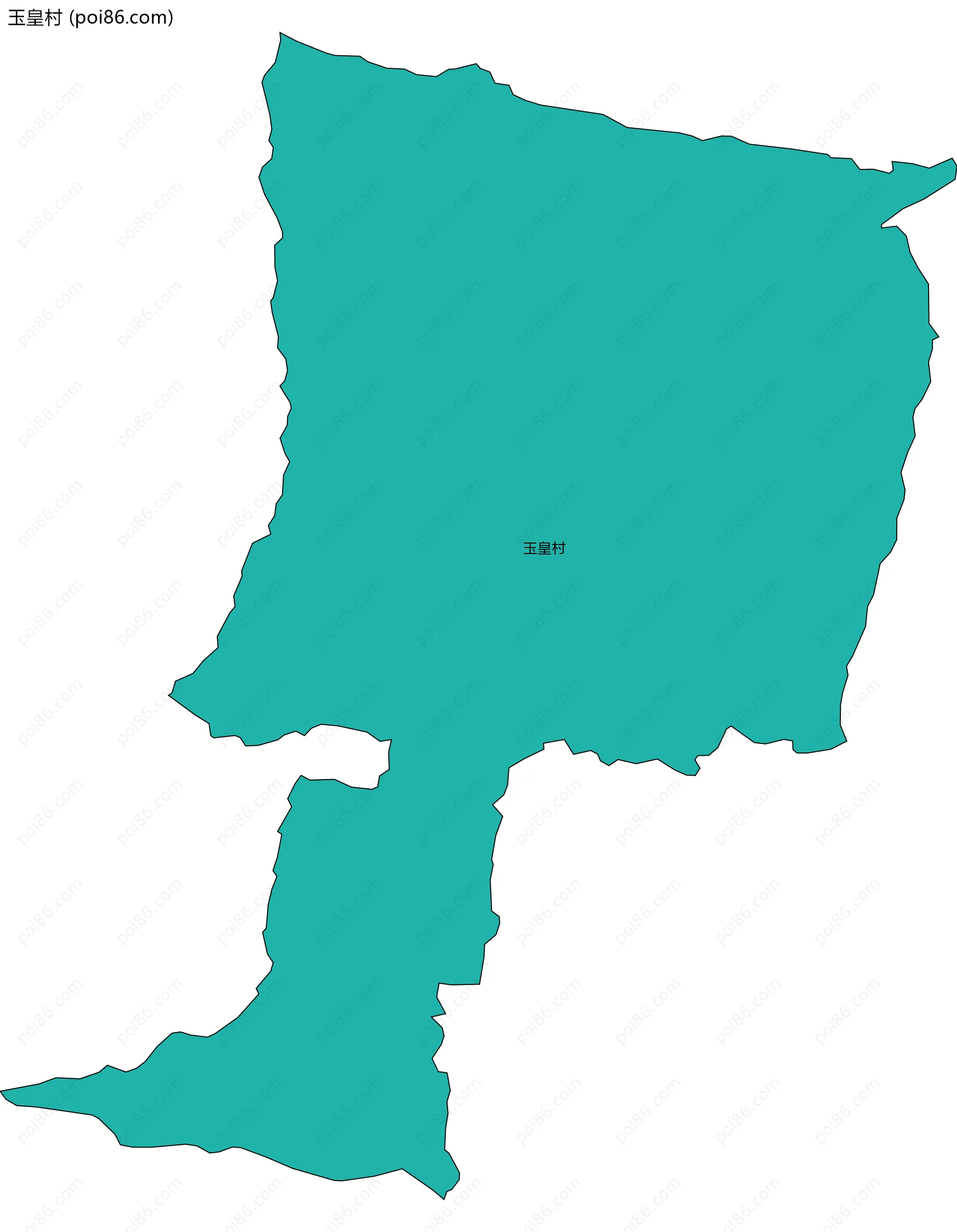 玉皇村边界地图