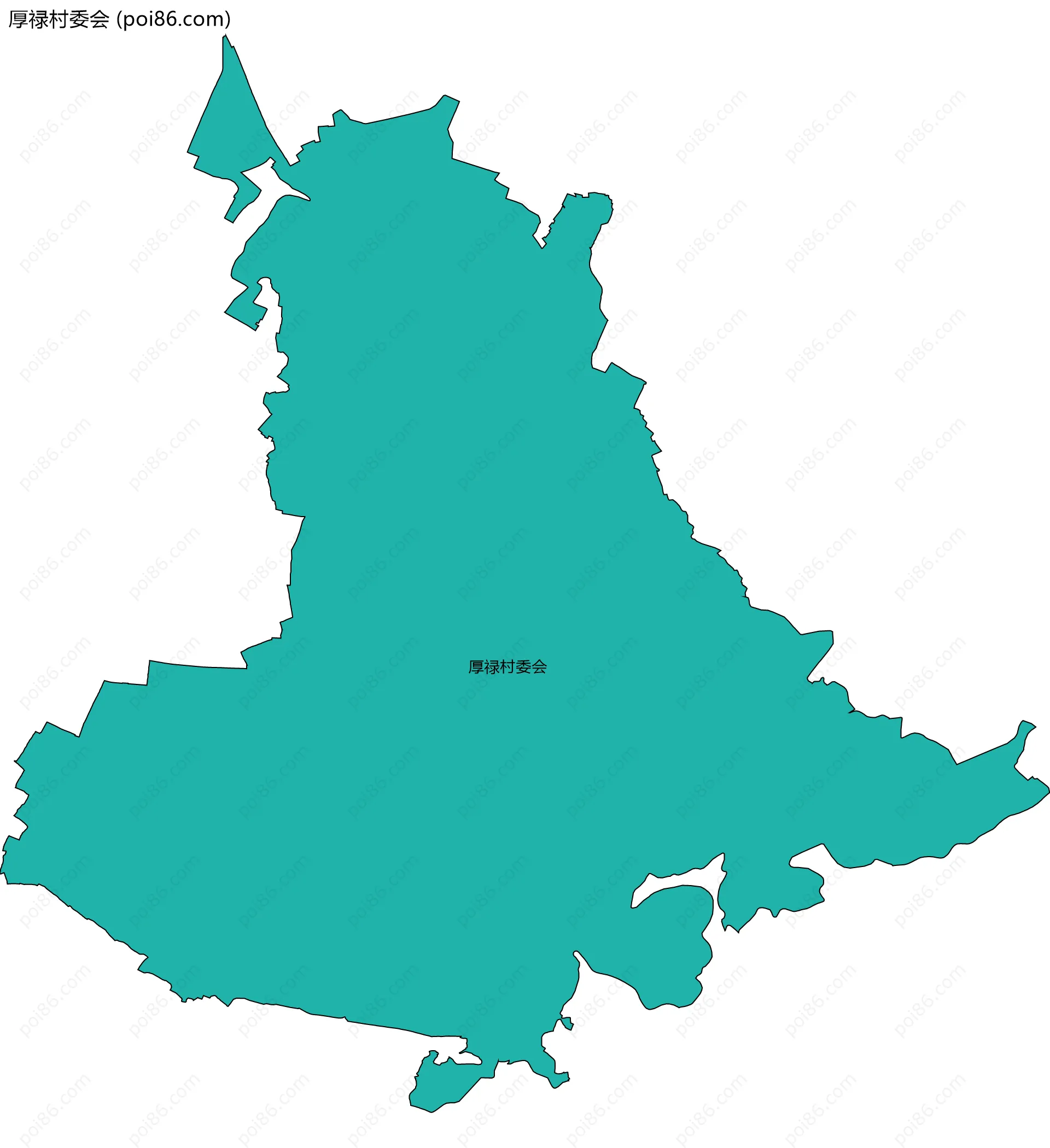 厚禄村委会边界地图