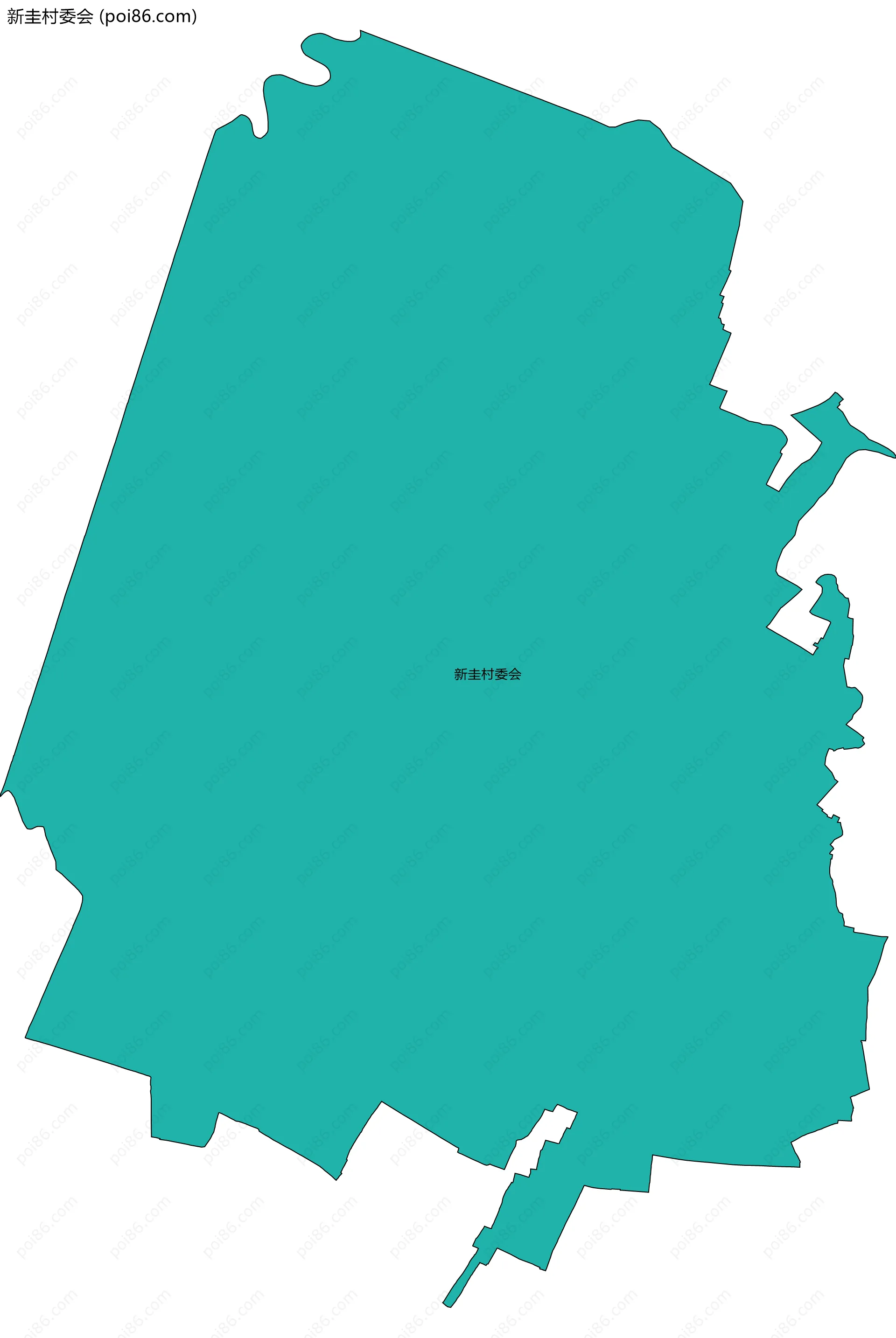 新圭村委会边界地图