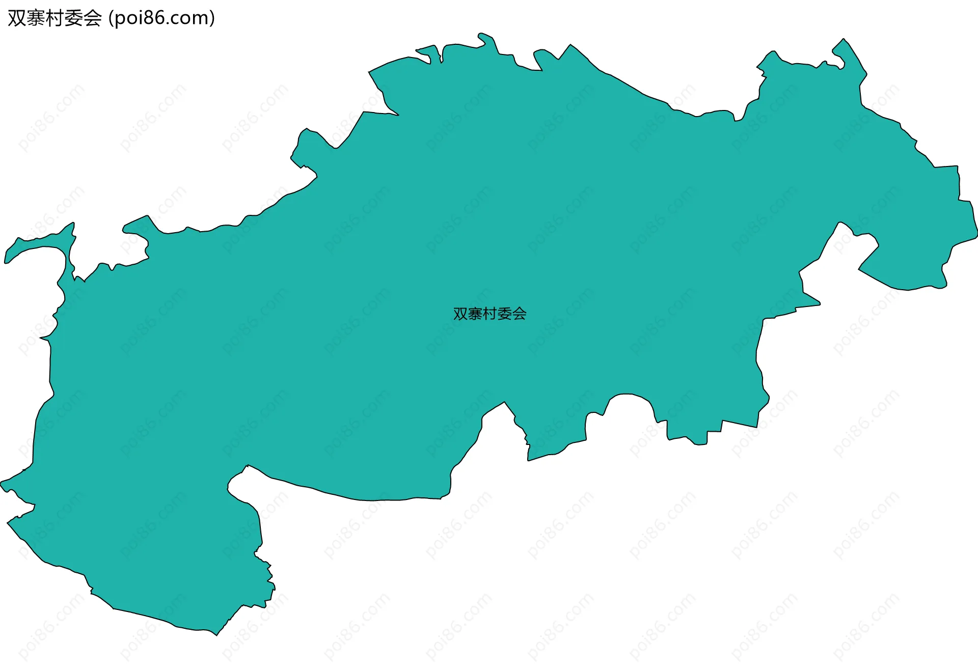 双寨村委会边界地图