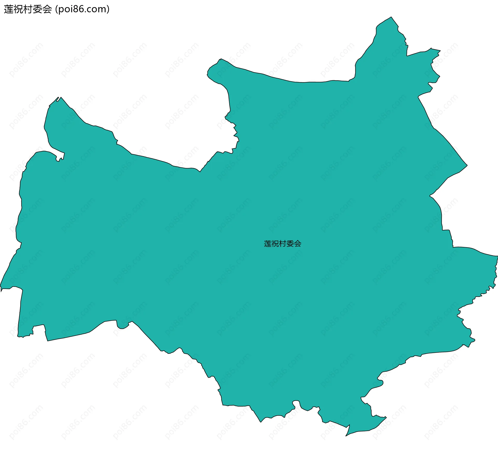 莲祝村委会边界地图
