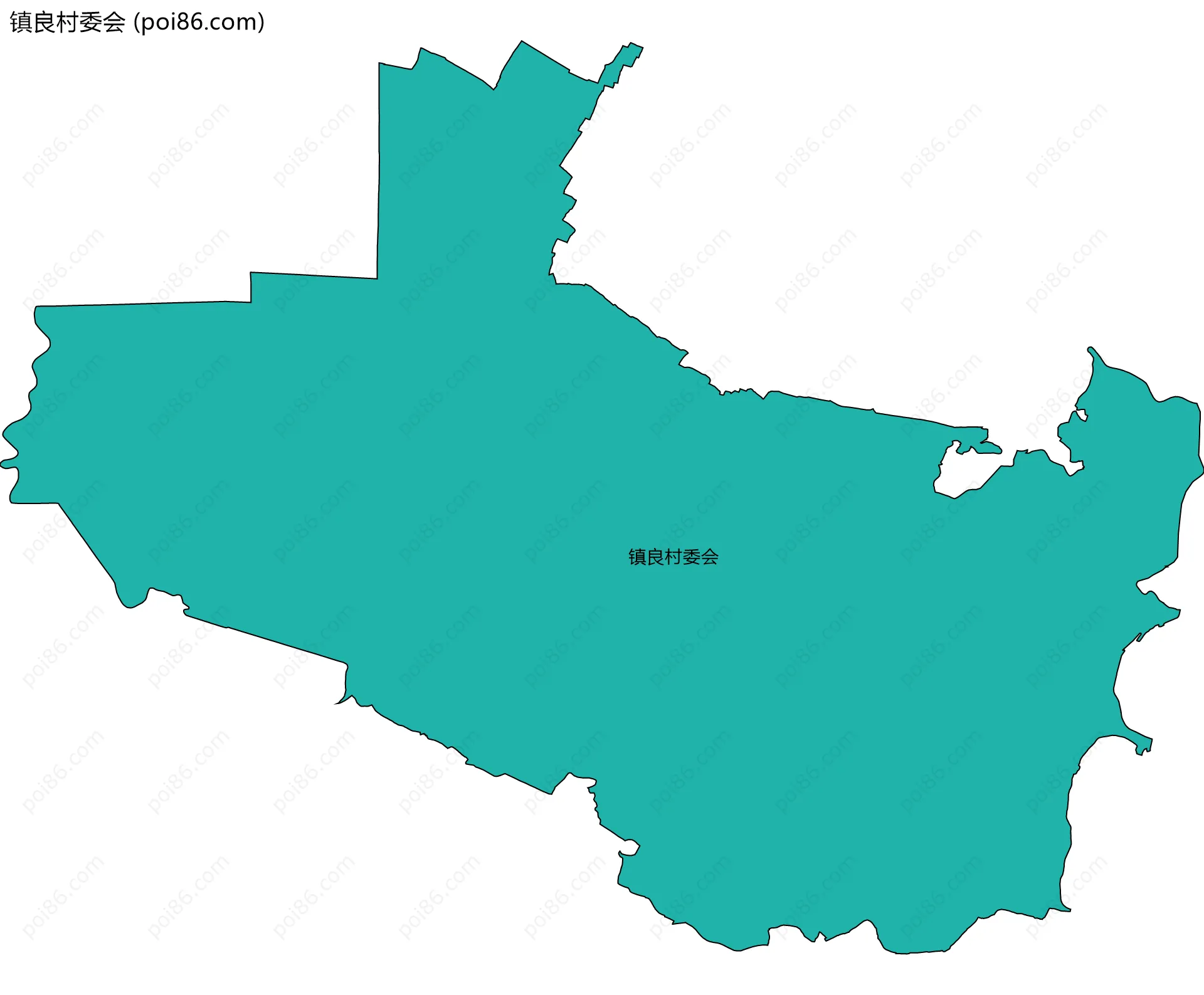镇良村委会边界地图