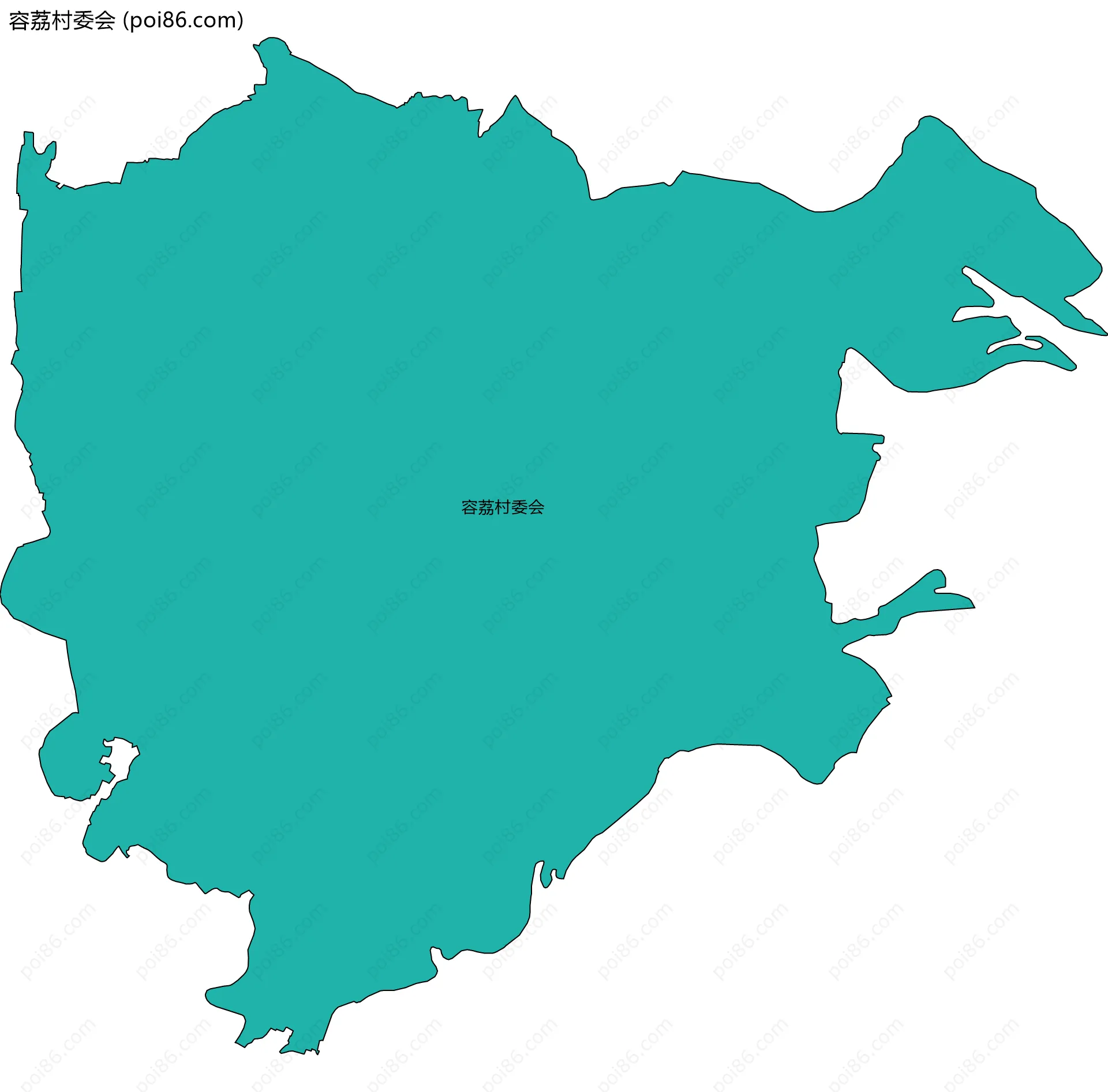 容荔村委会边界地图