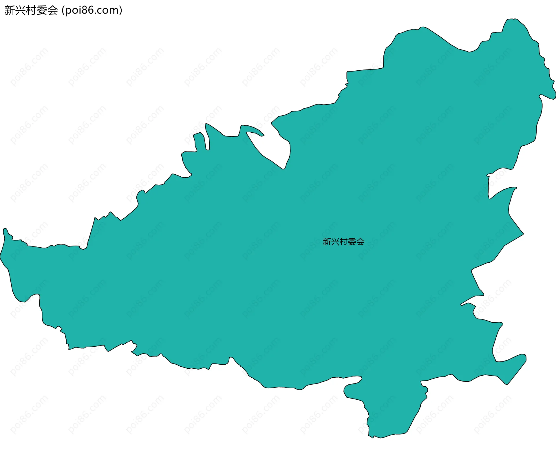 新兴村委会边界地图