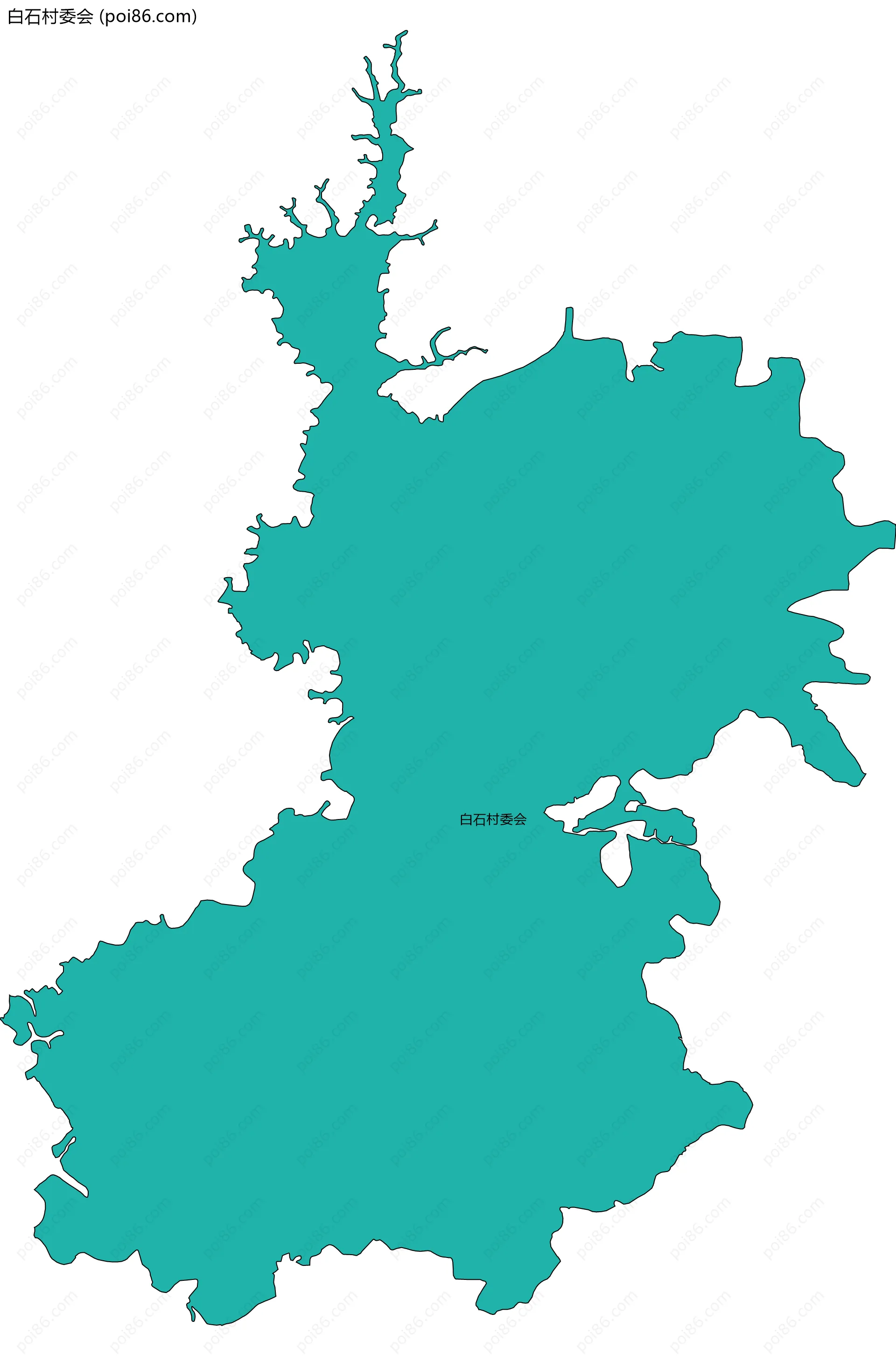 白石村委会边界地图