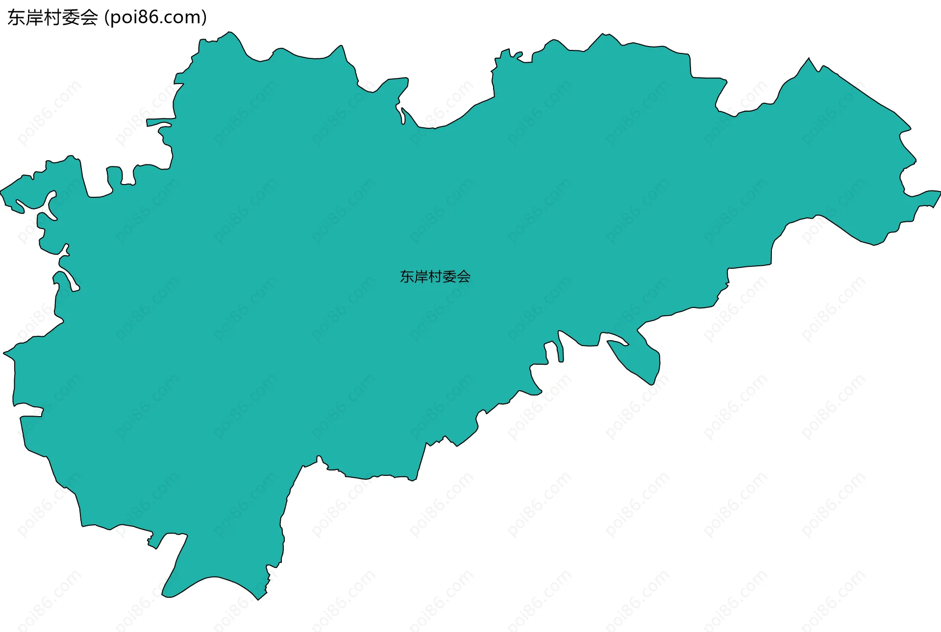 东岸村委会边界地图