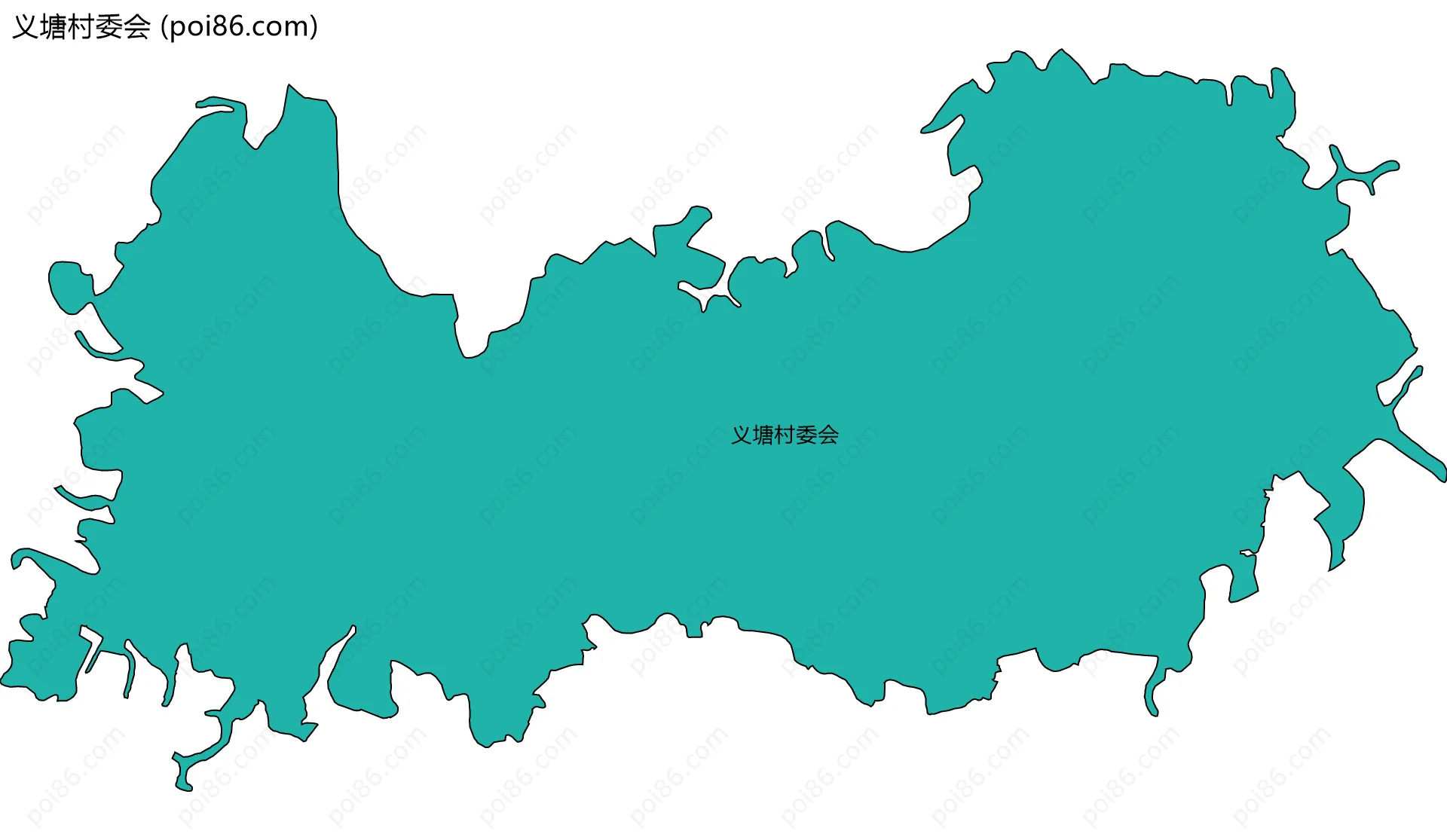 义塘村委会边界地图