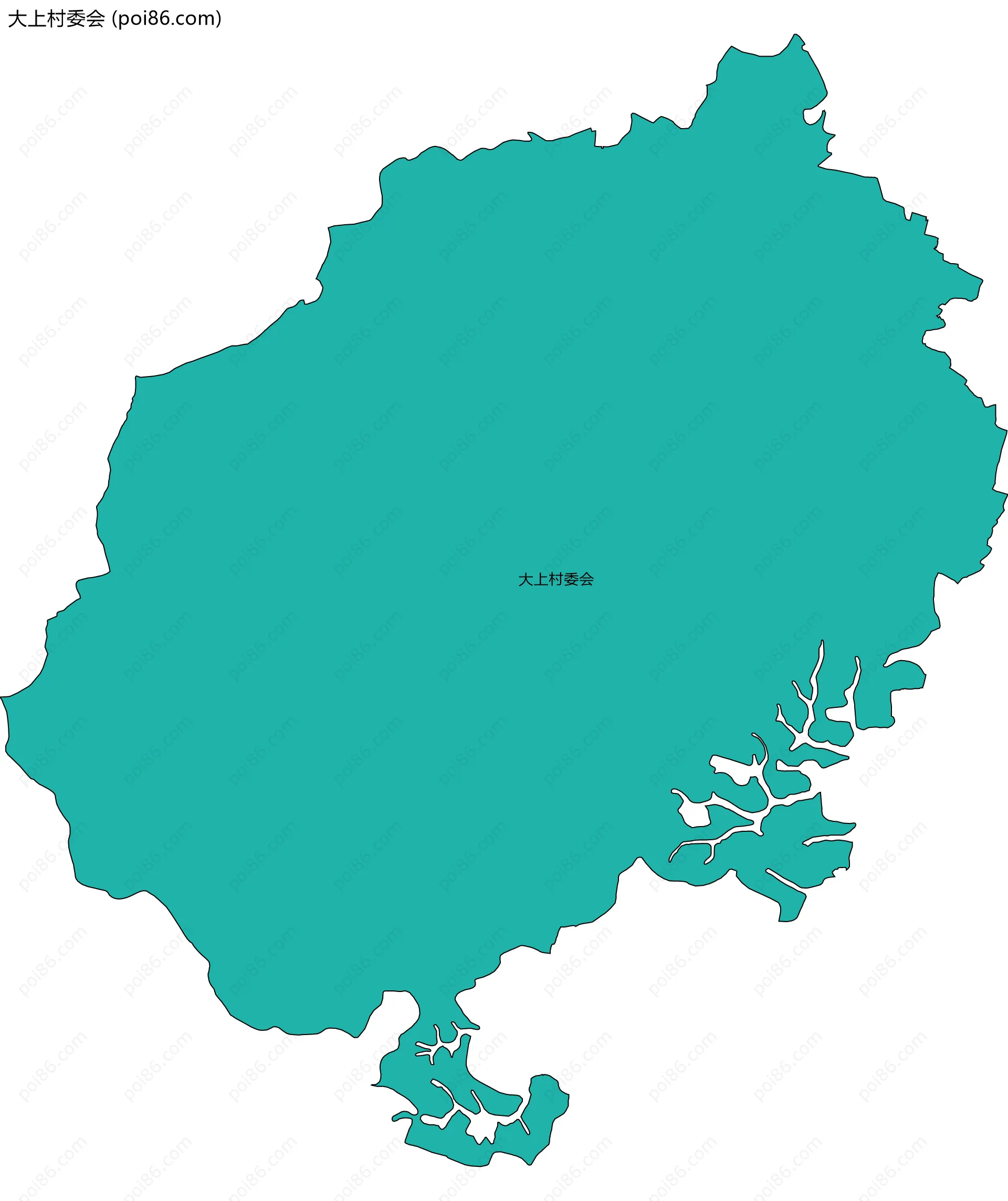 大上村委会边界地图