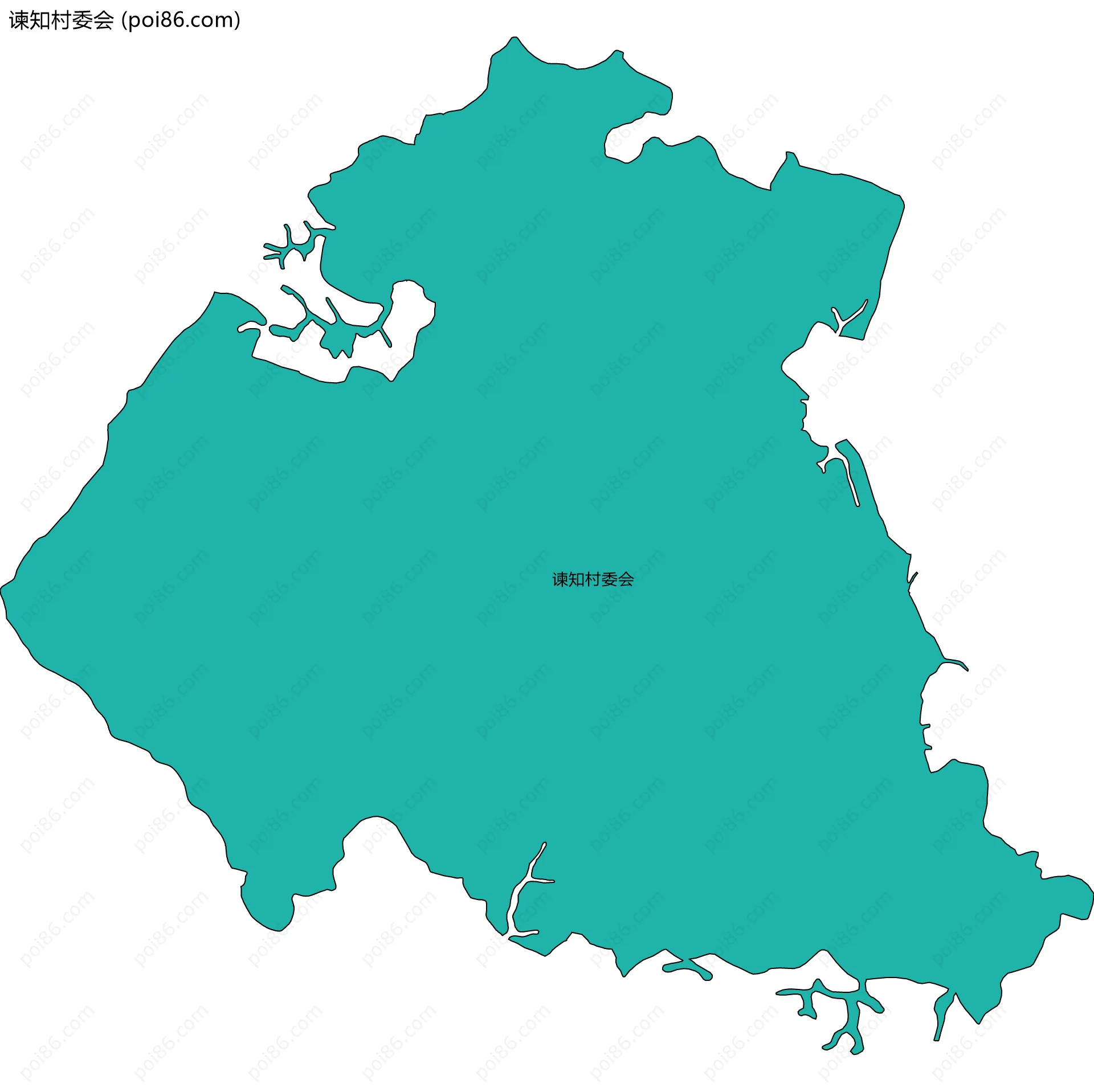 谏知村委会边界地图