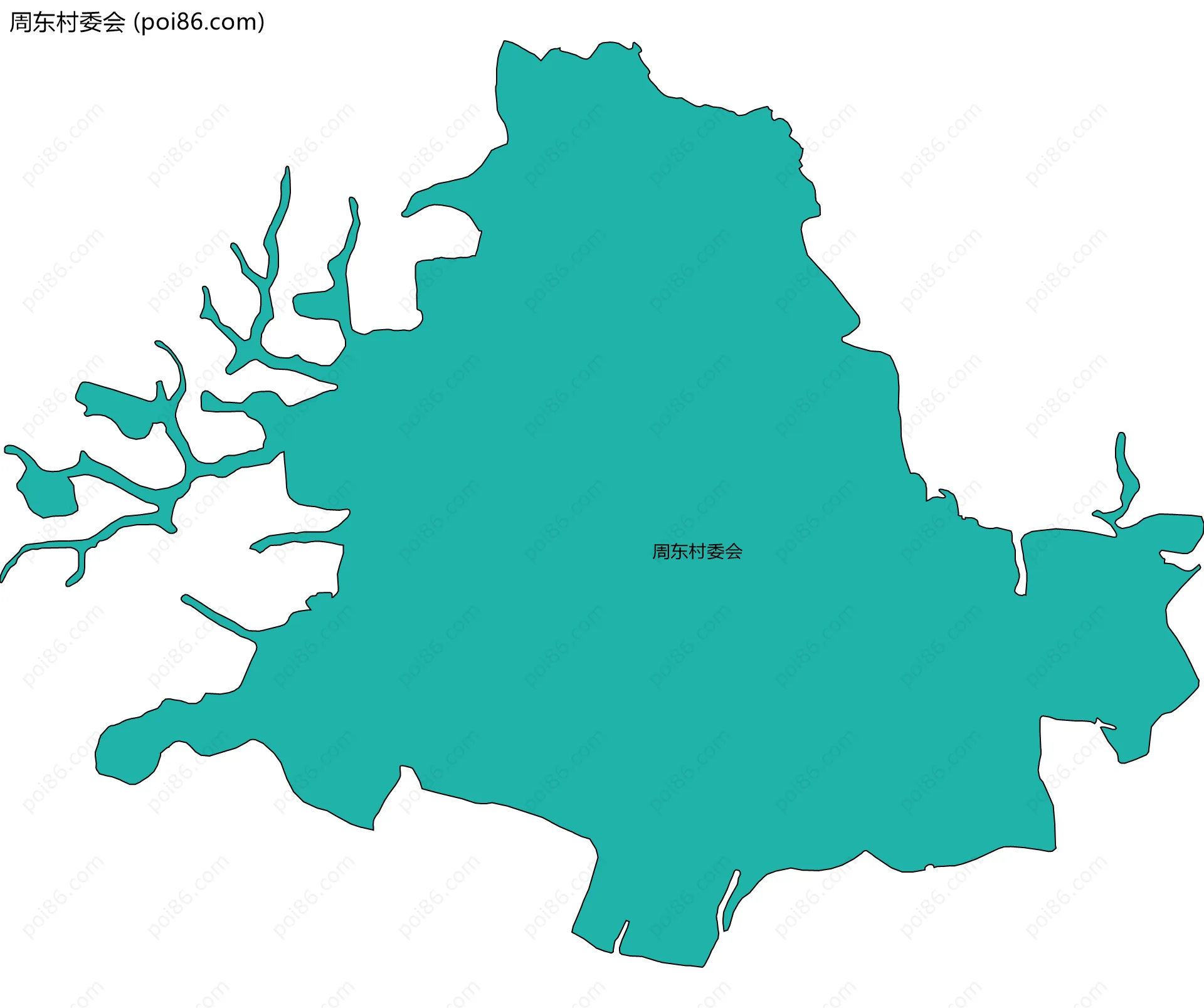 周东村委会边界地图