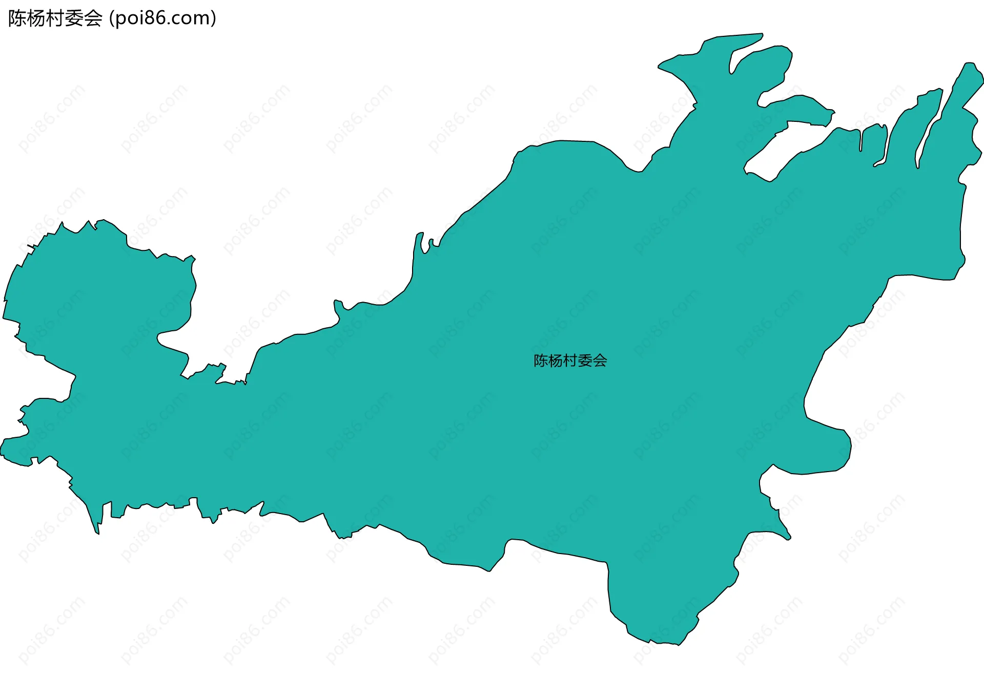 陈杨村委会边界地图