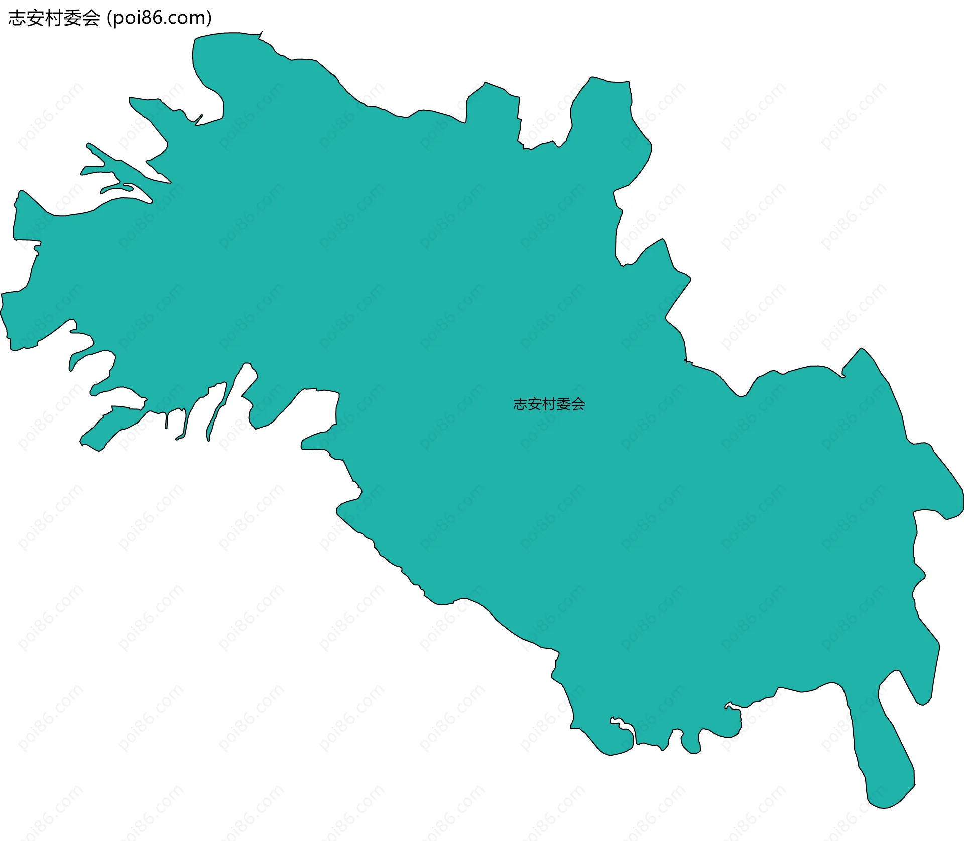 志安村委会边界地图