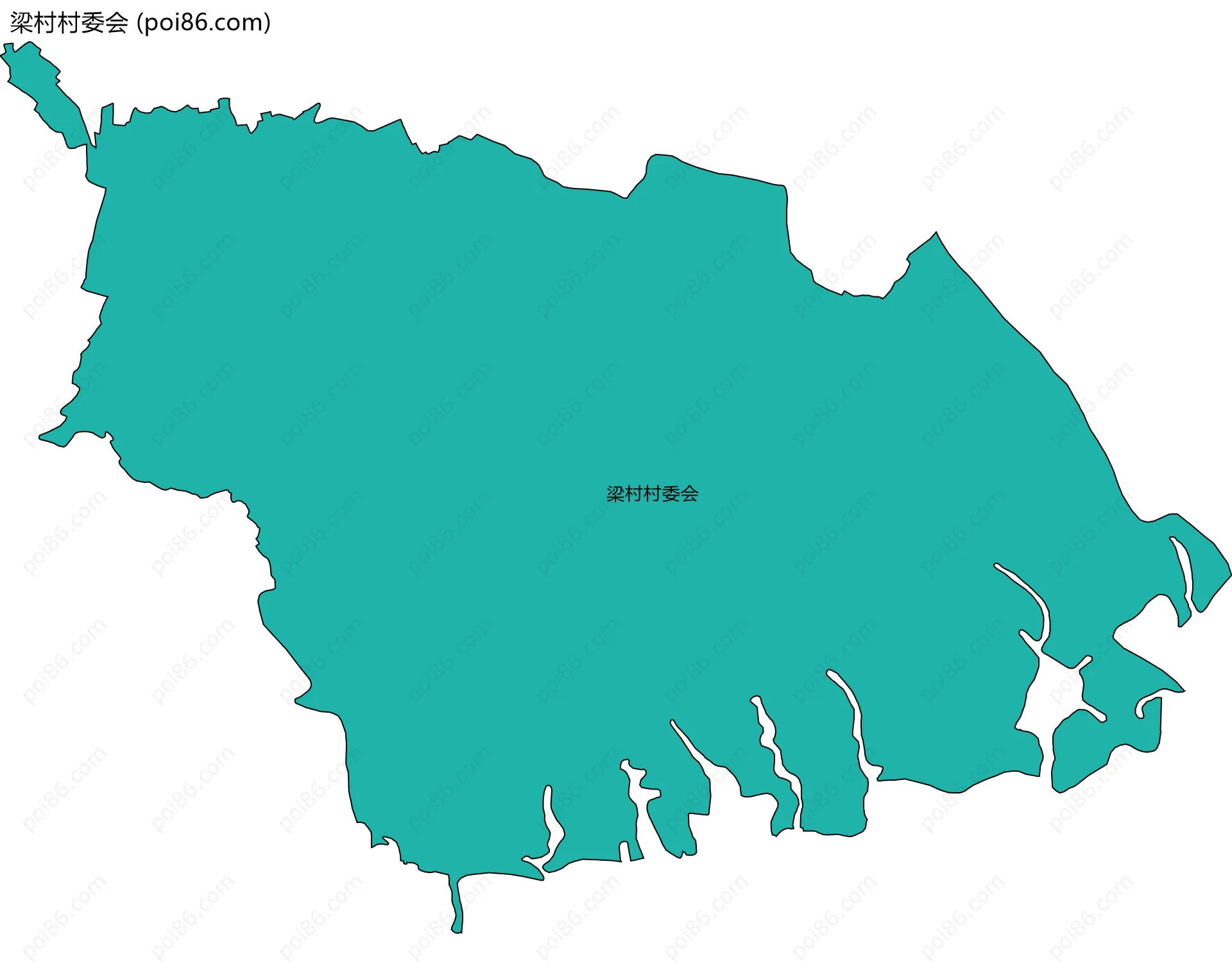梁村村委会边界地图