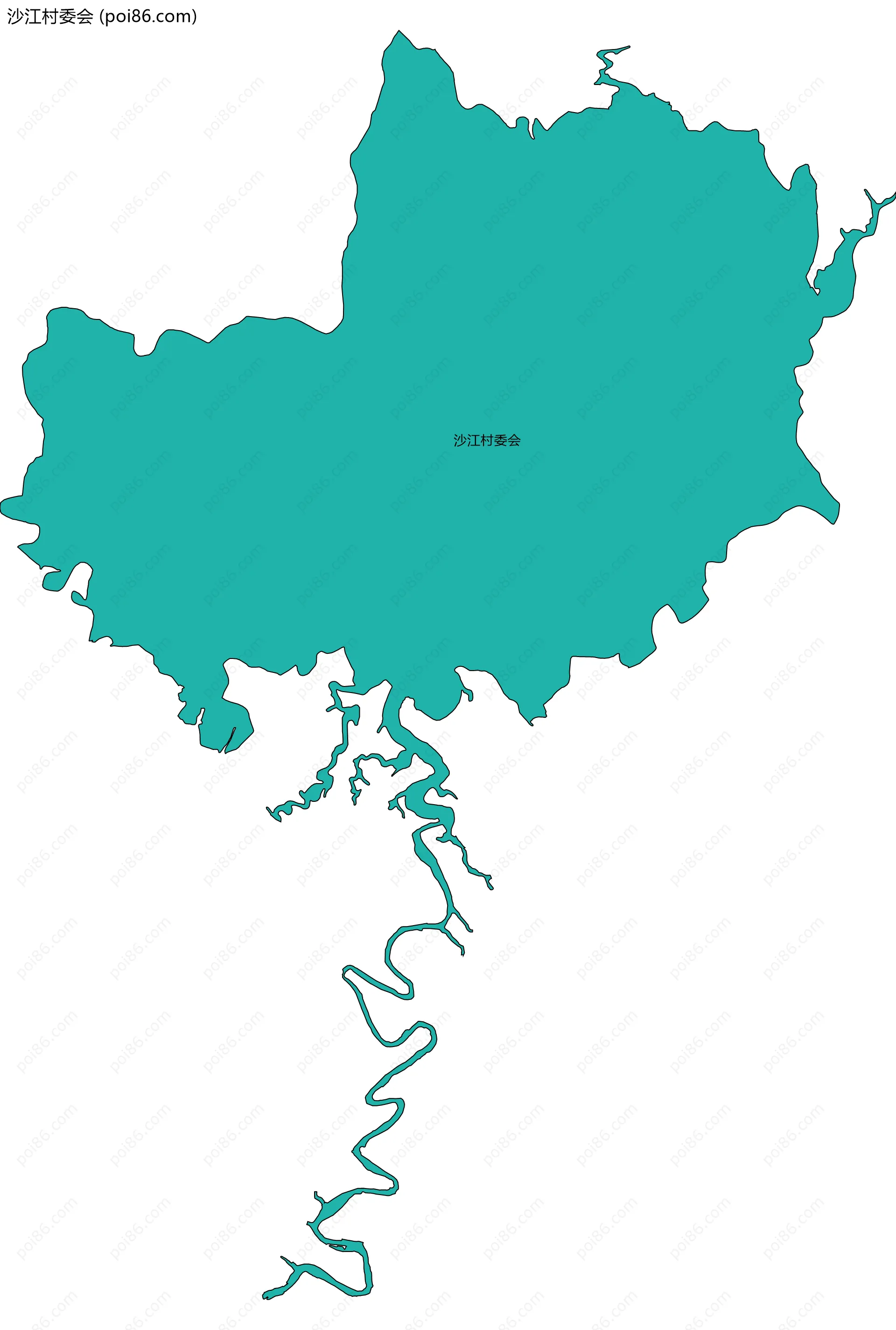 沙江村委会边界地图