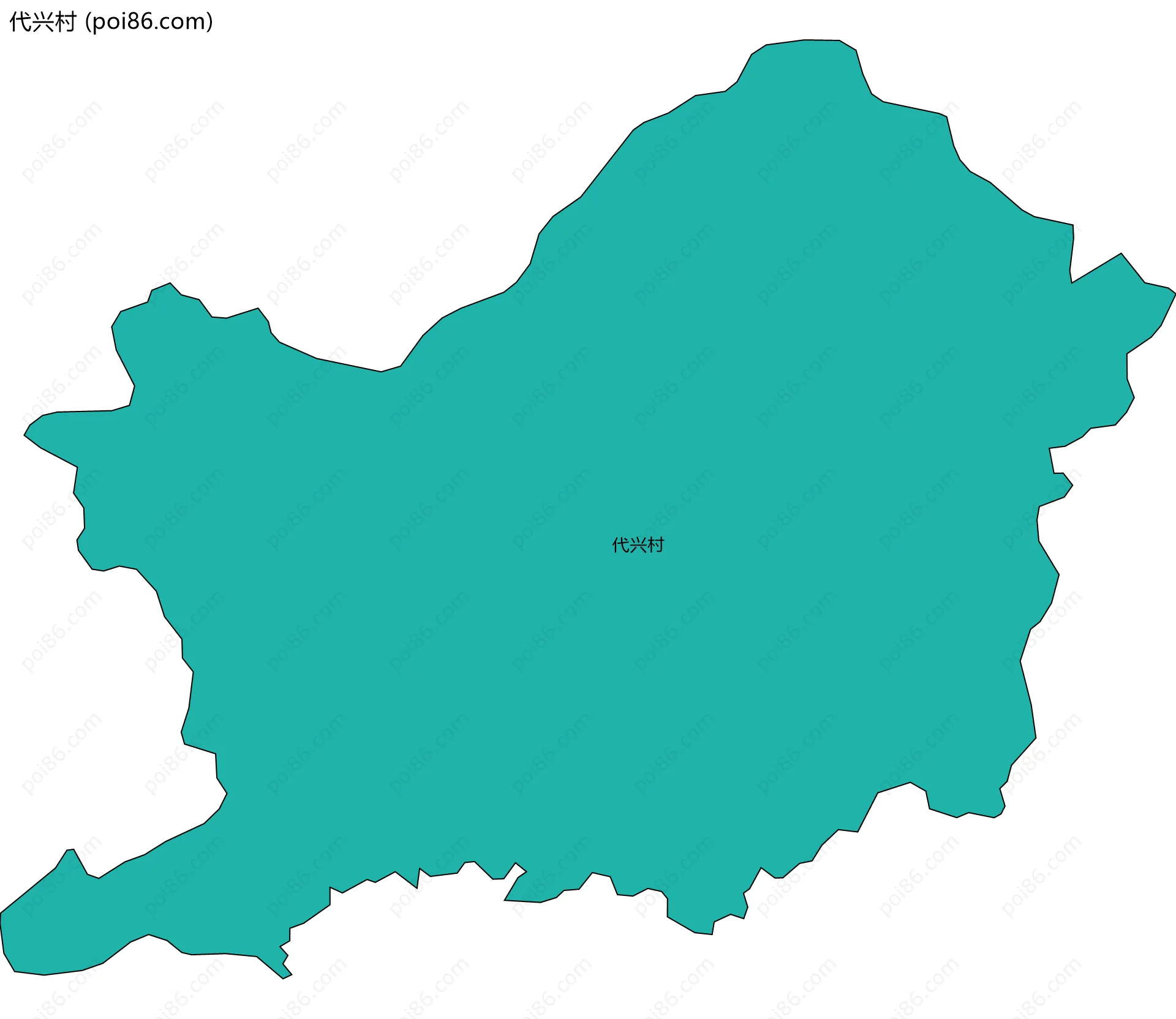 代兴村边界地图