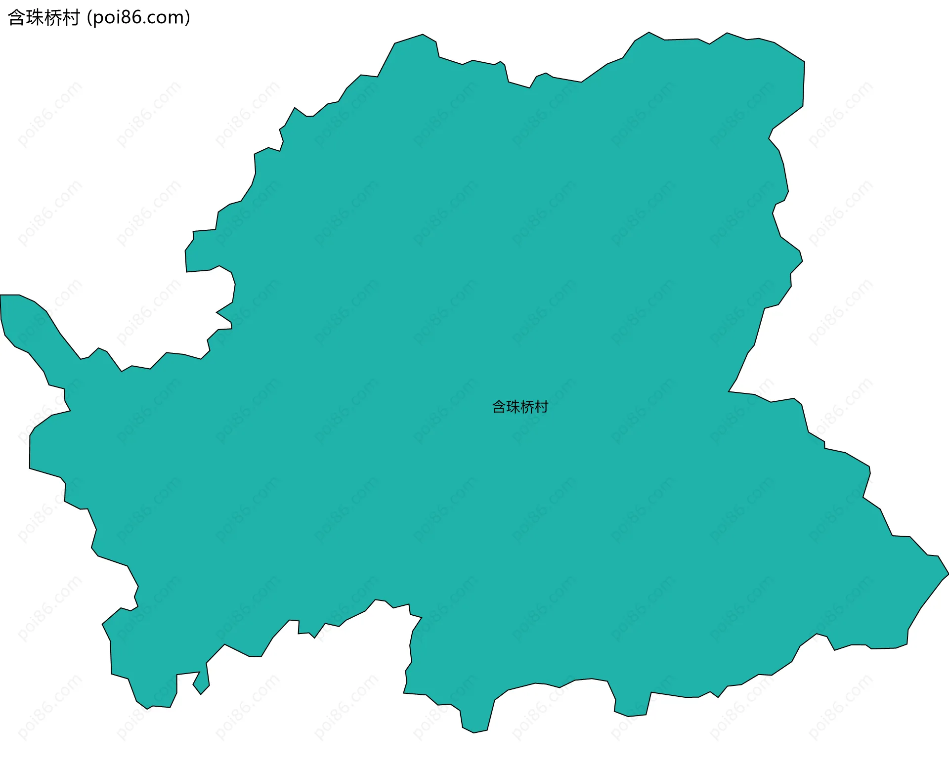 含珠桥村边界地图