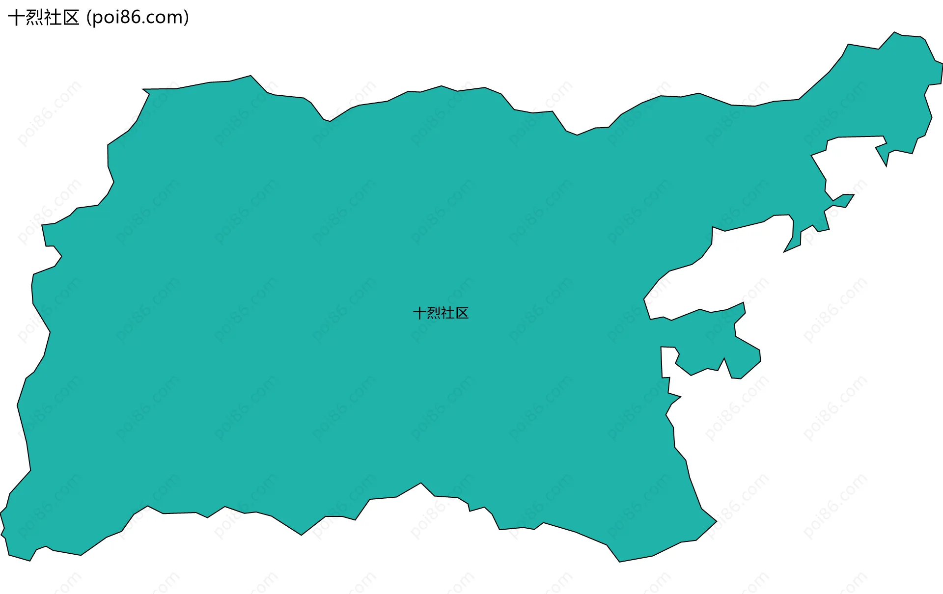 十烈社区边界地图