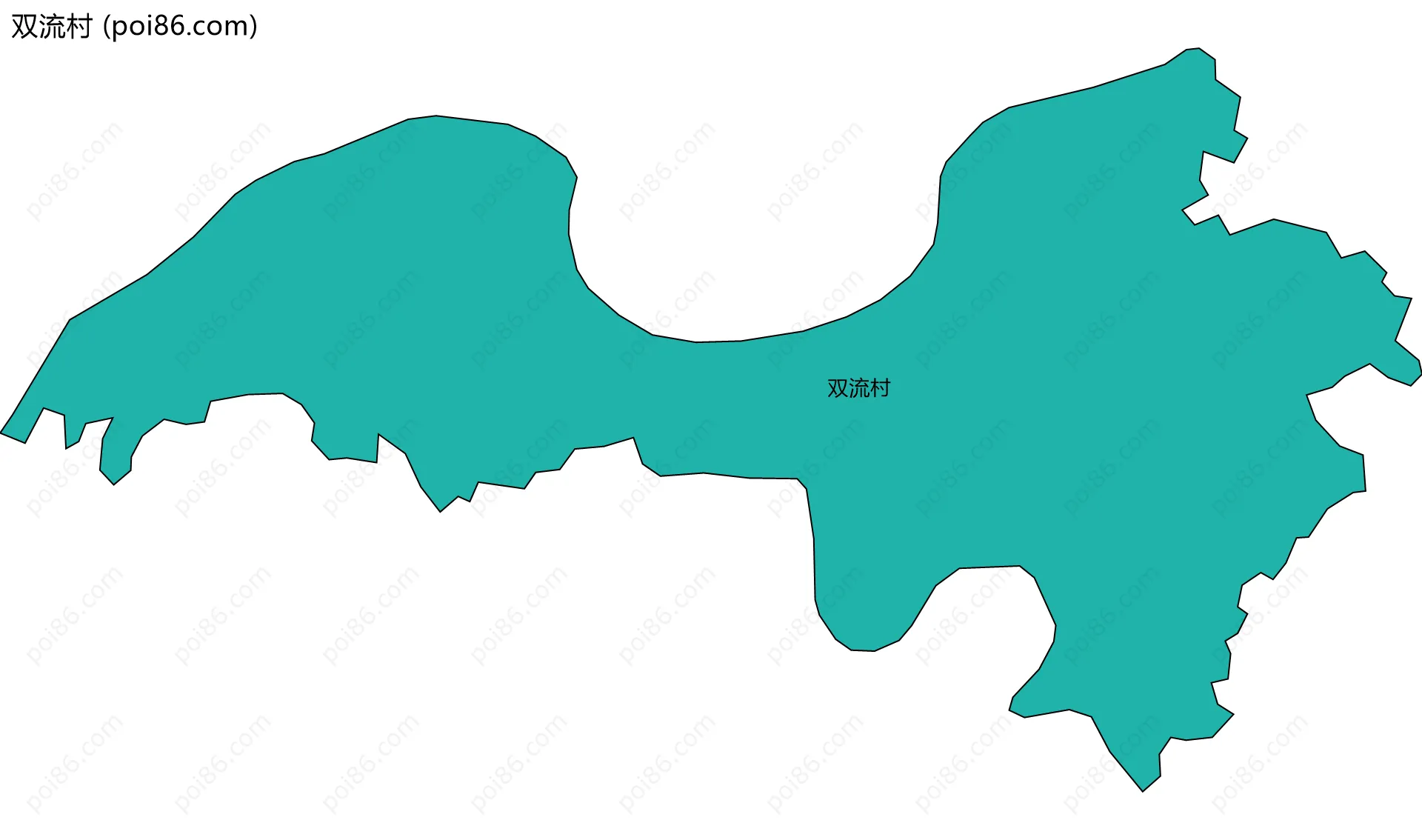 双流村边界地图