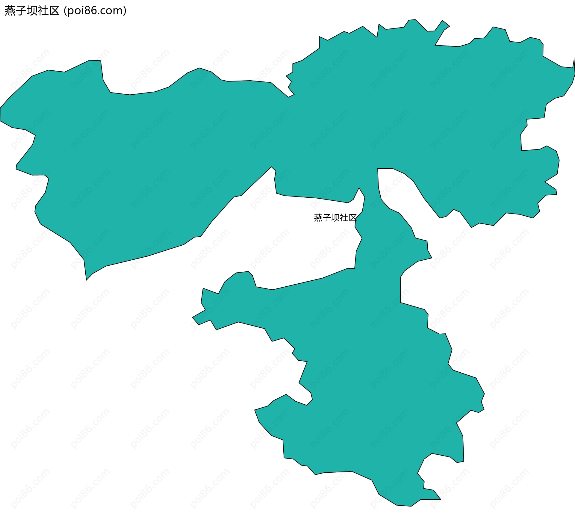 燕子坝社区边界地图