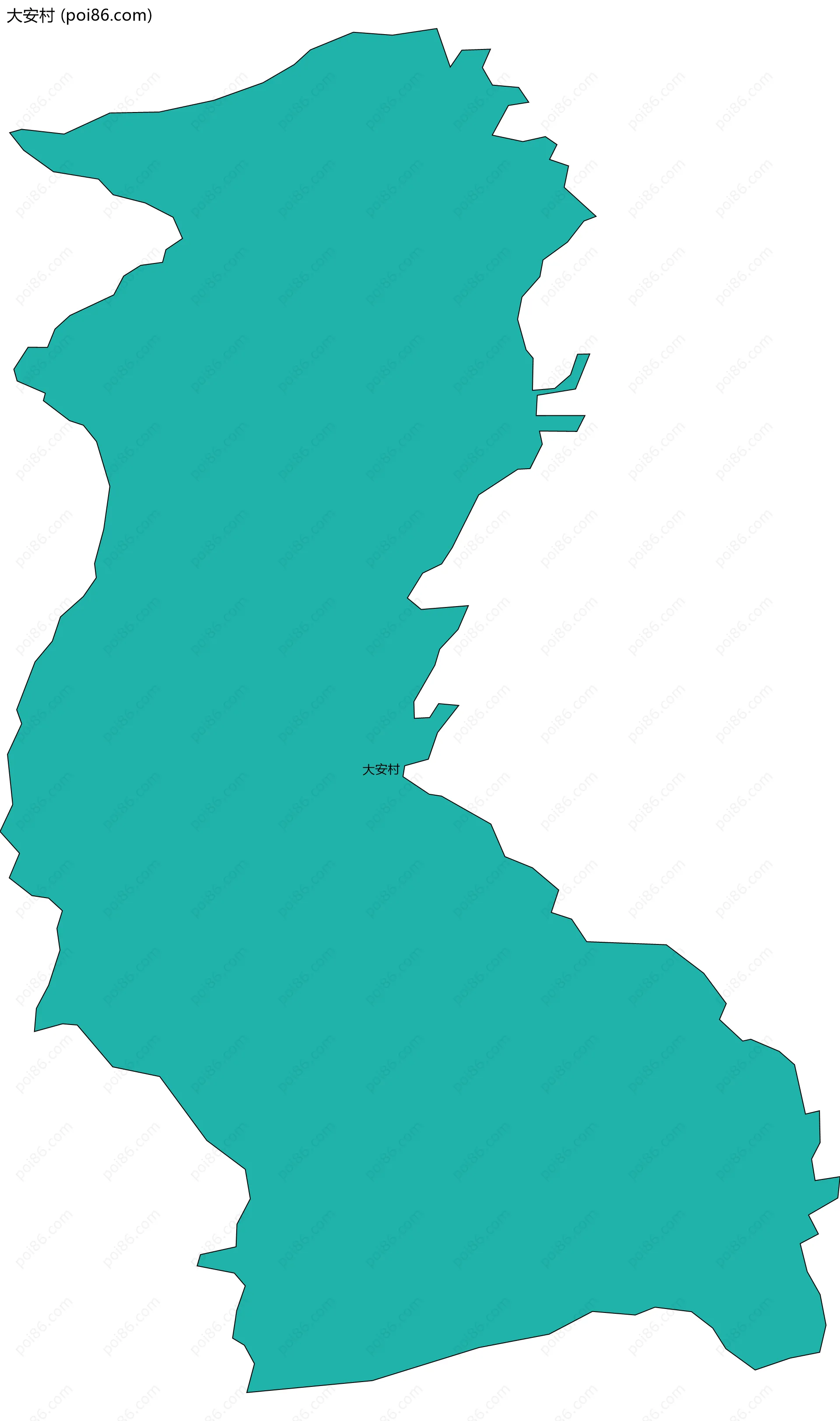 大安村边界地图