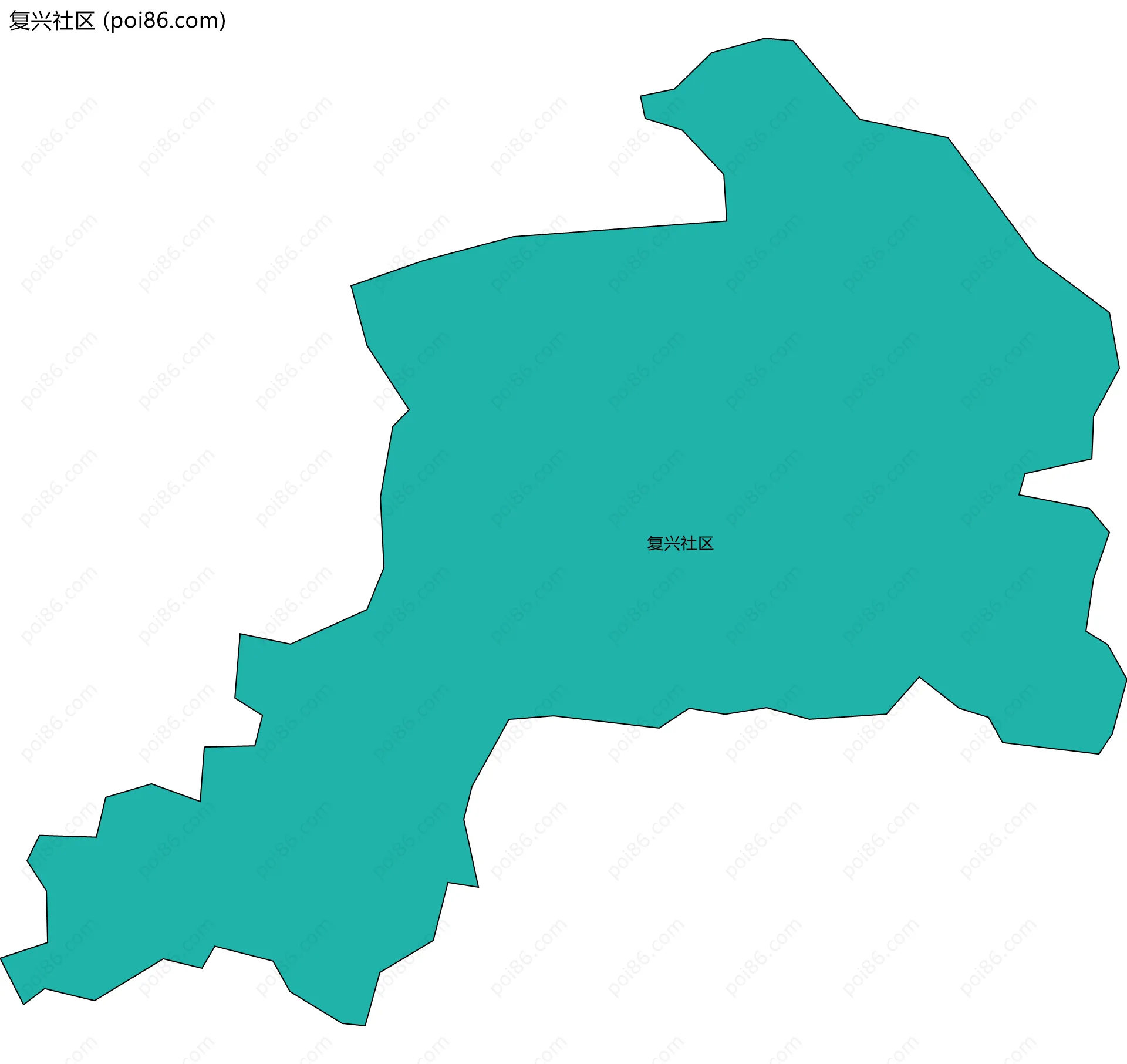 复兴社区边界地图