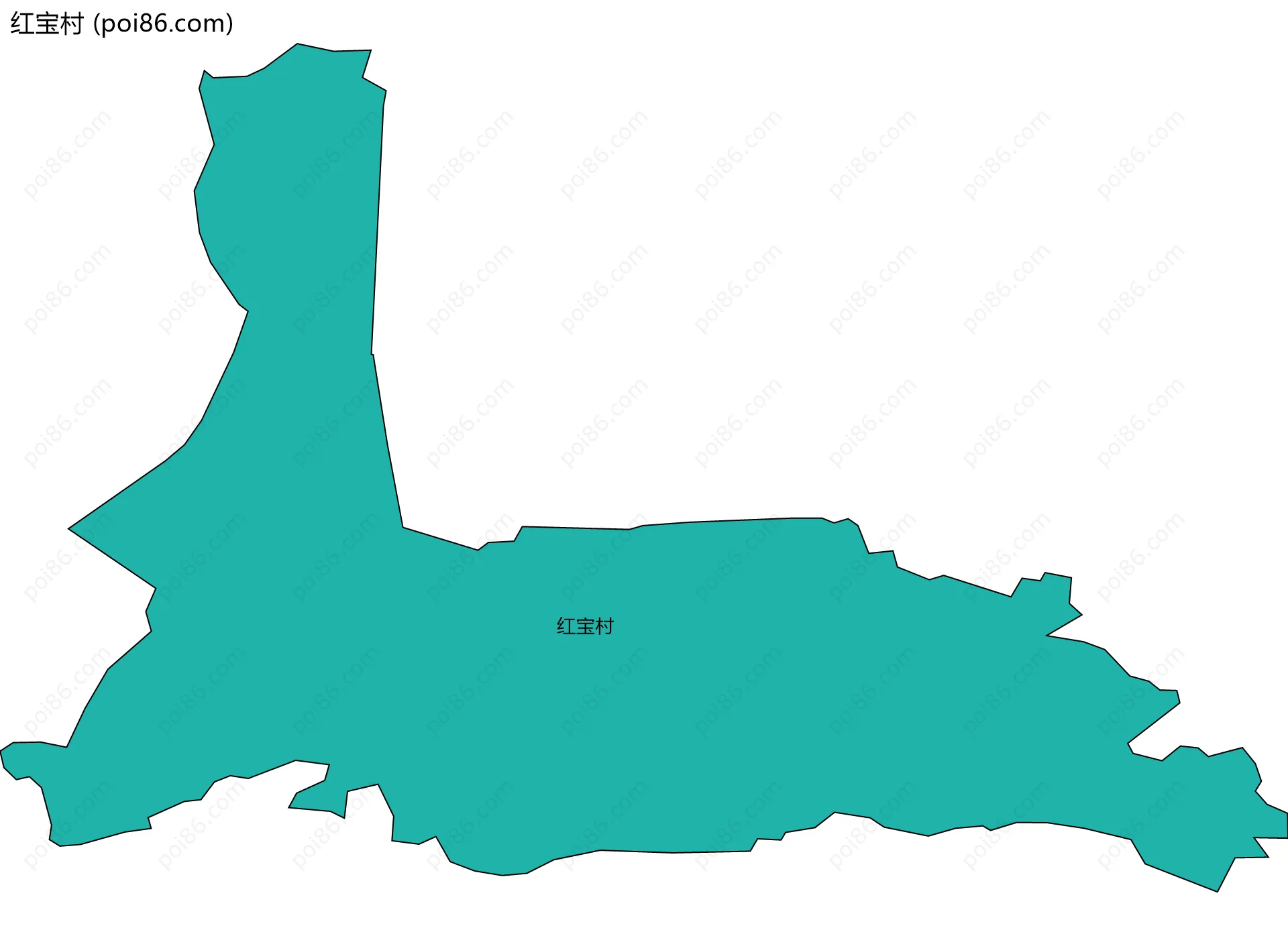 红宝村边界地图