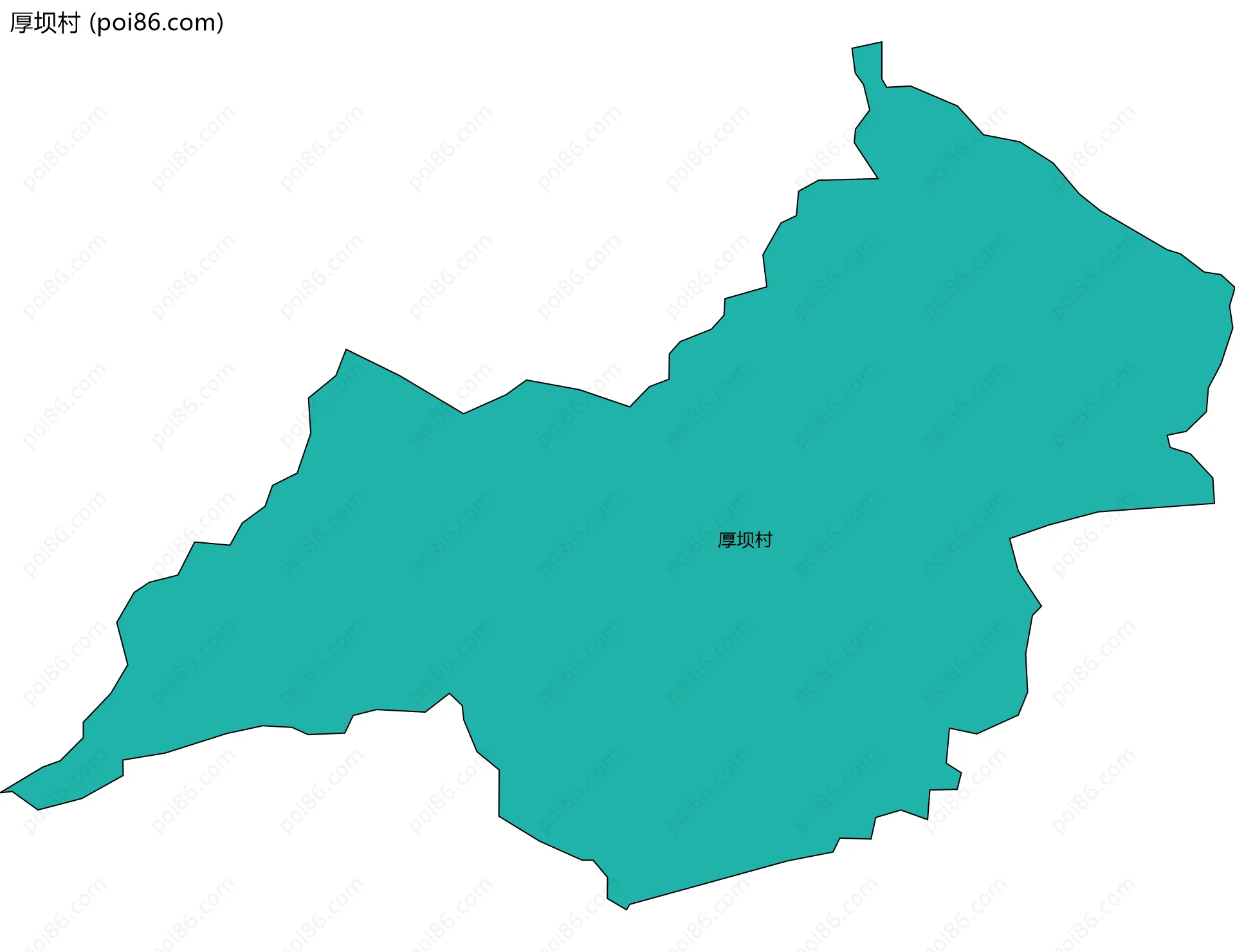 厚坝村边界地图
