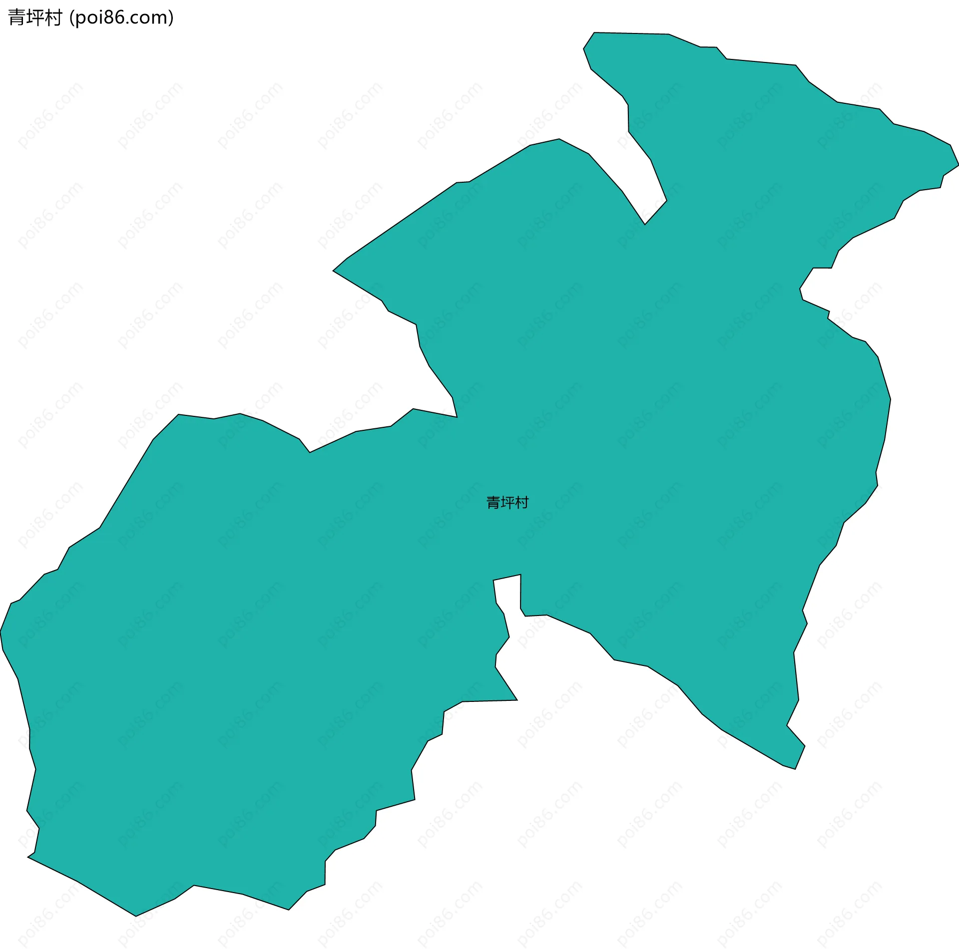 青坪村边界地图