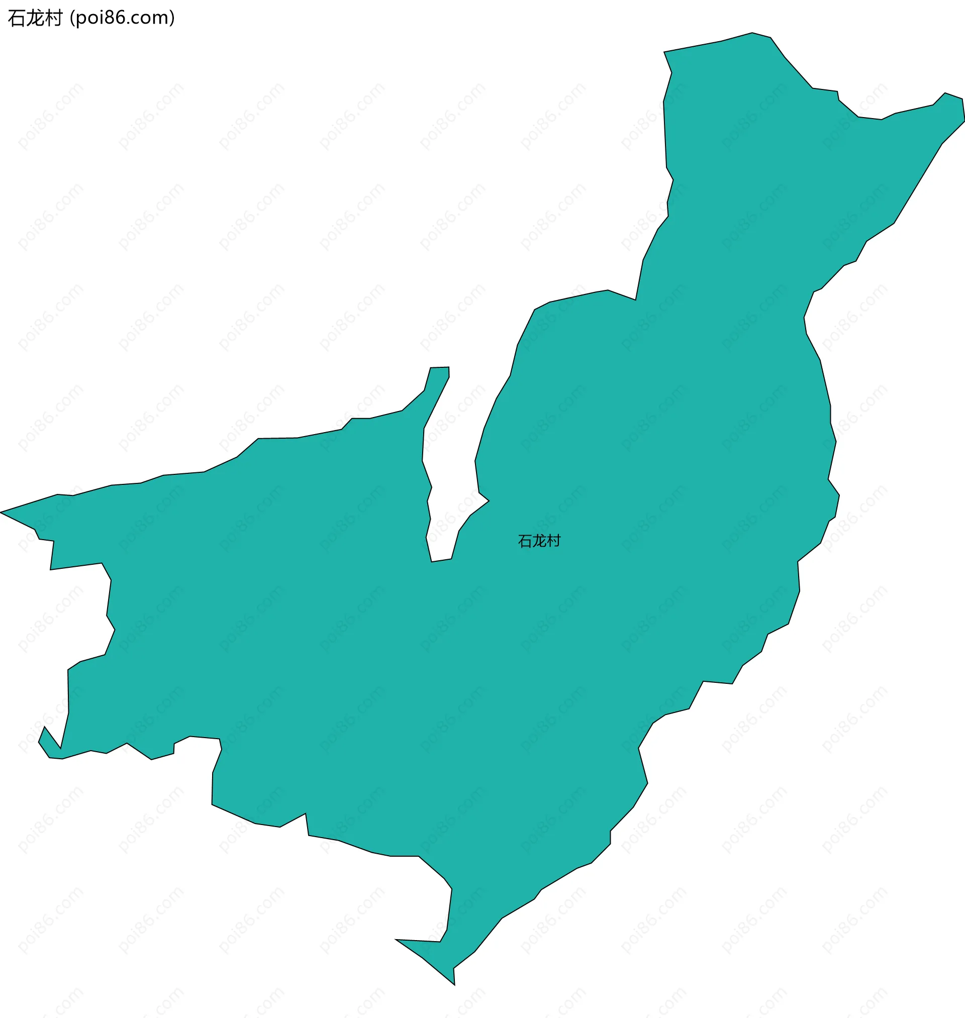 石龙村边界地图