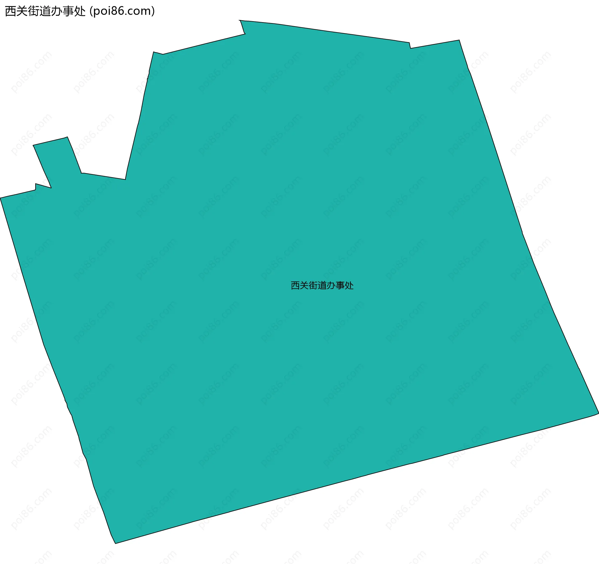 西关街道办事处边界地图