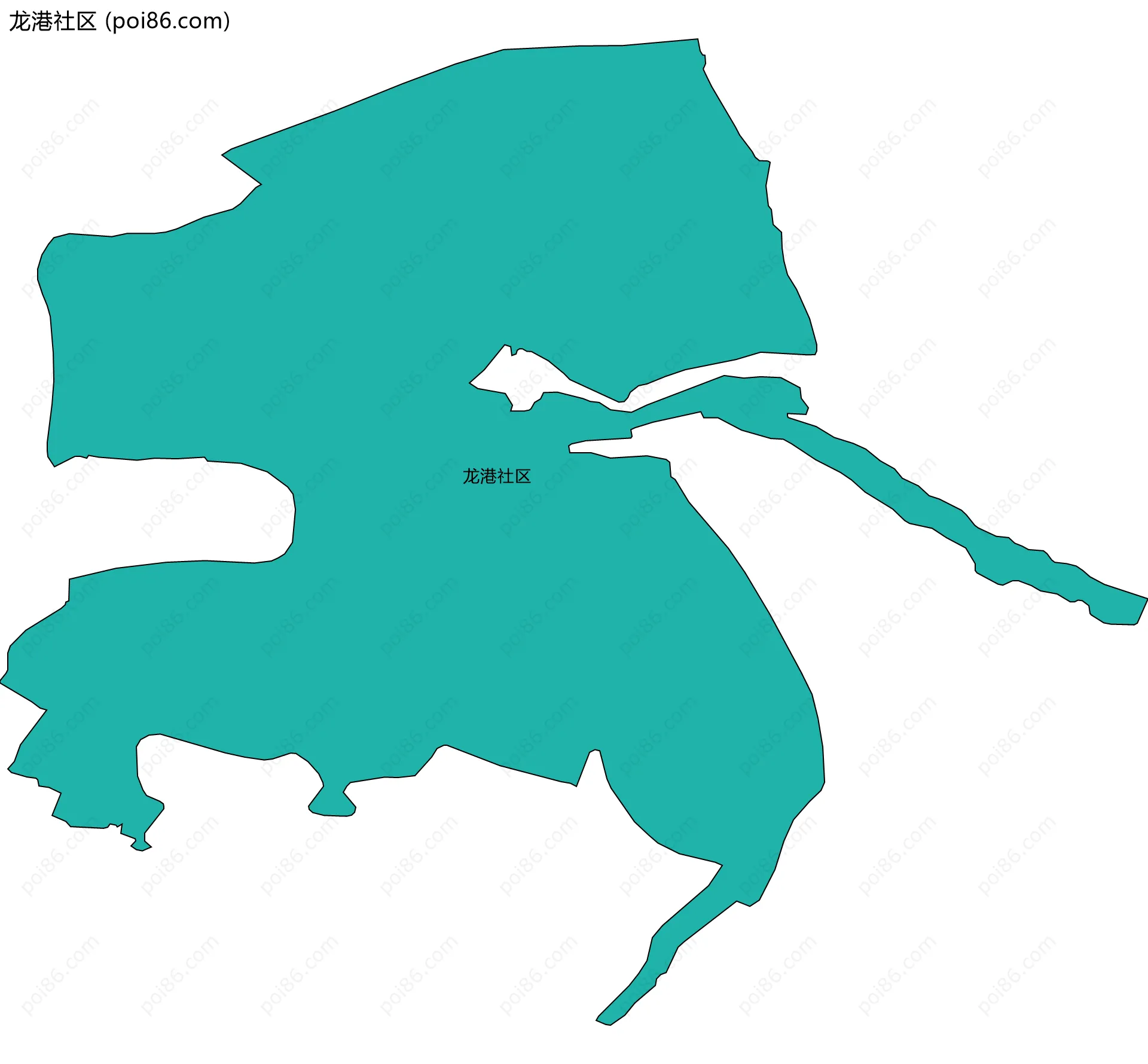 龙港社区边界地图