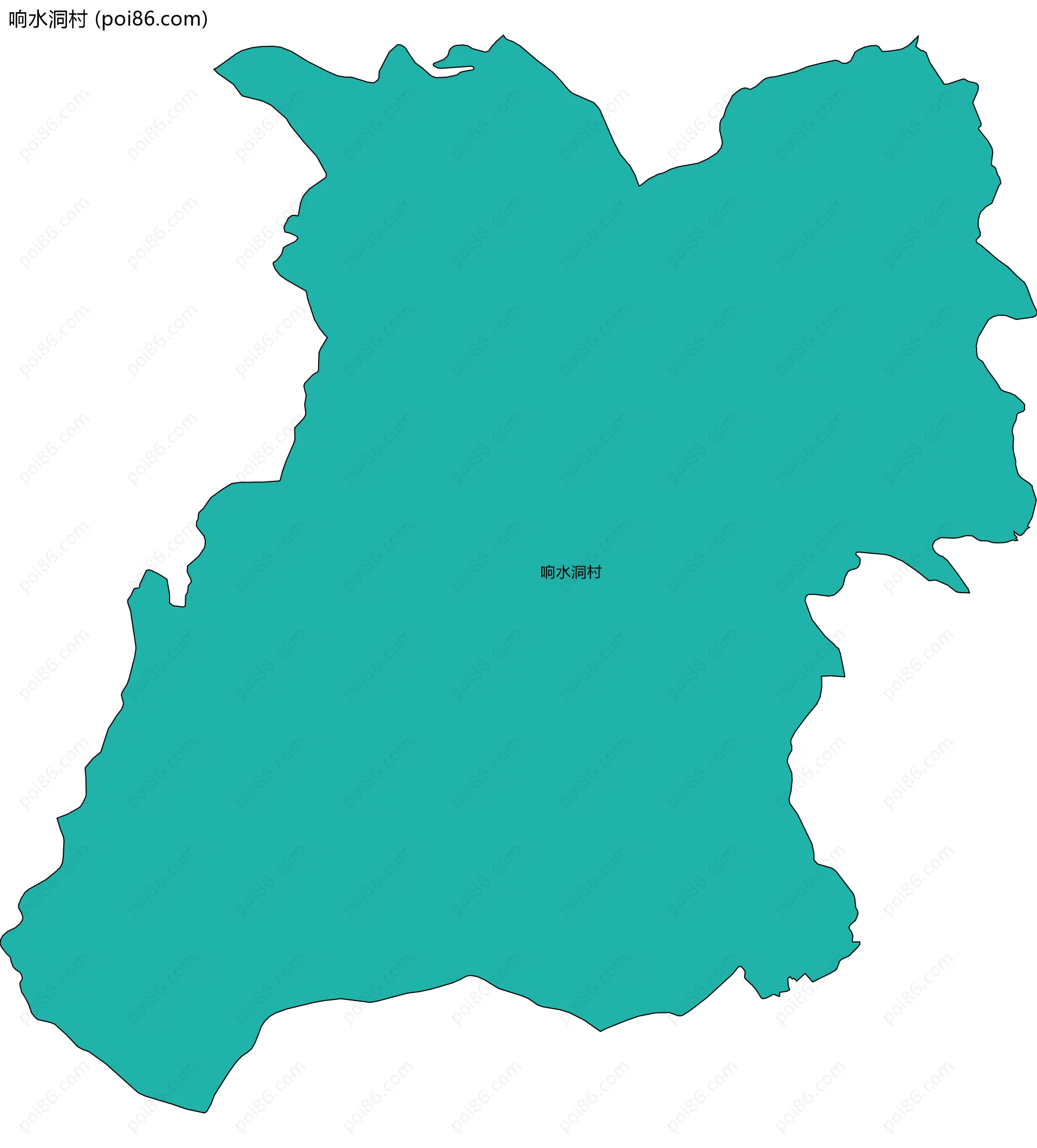 响水洞村边界地图