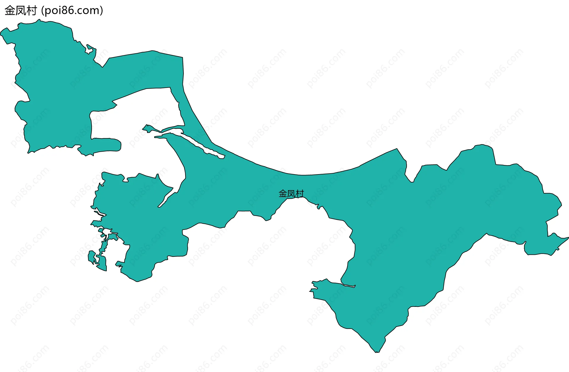 金凤村边界地图