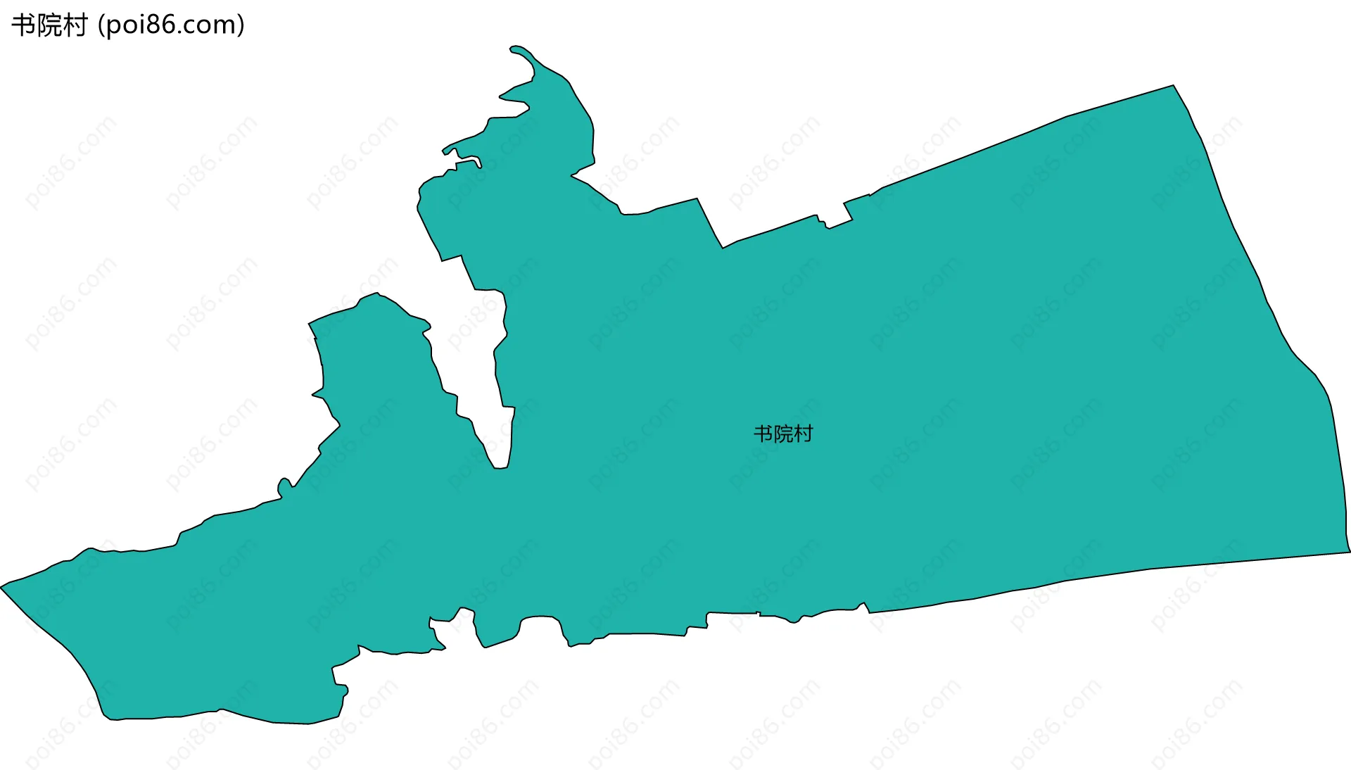 书院村边界地图