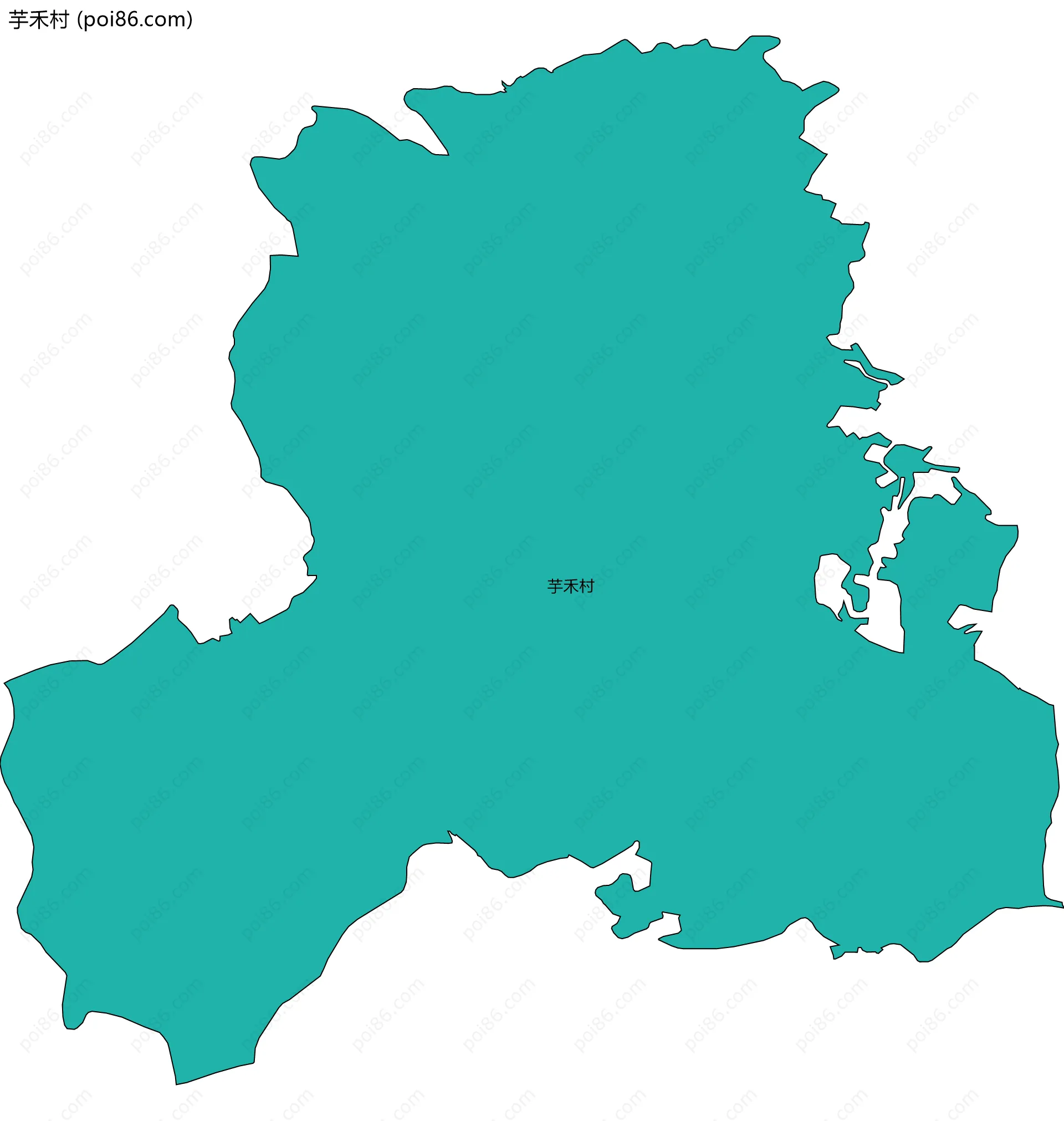 芋禾村边界地图