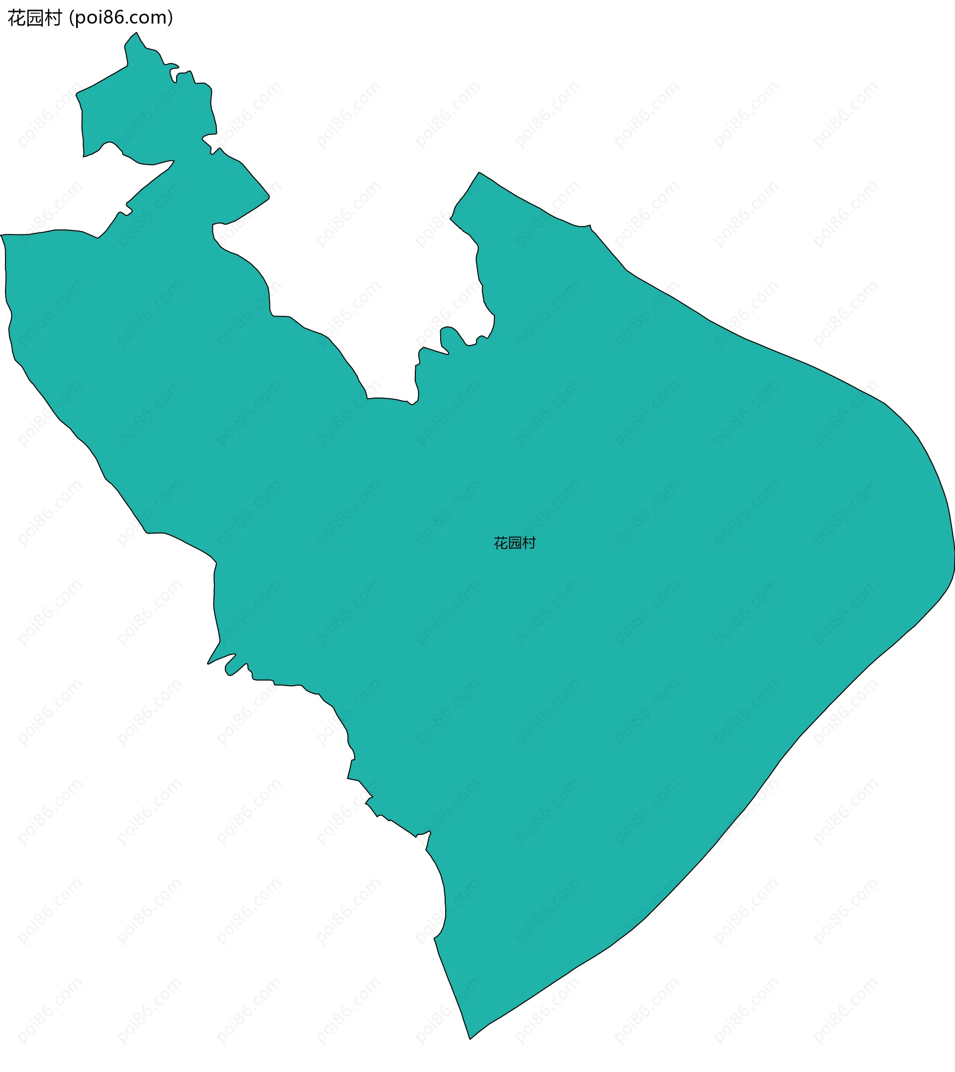 花园村边界地图