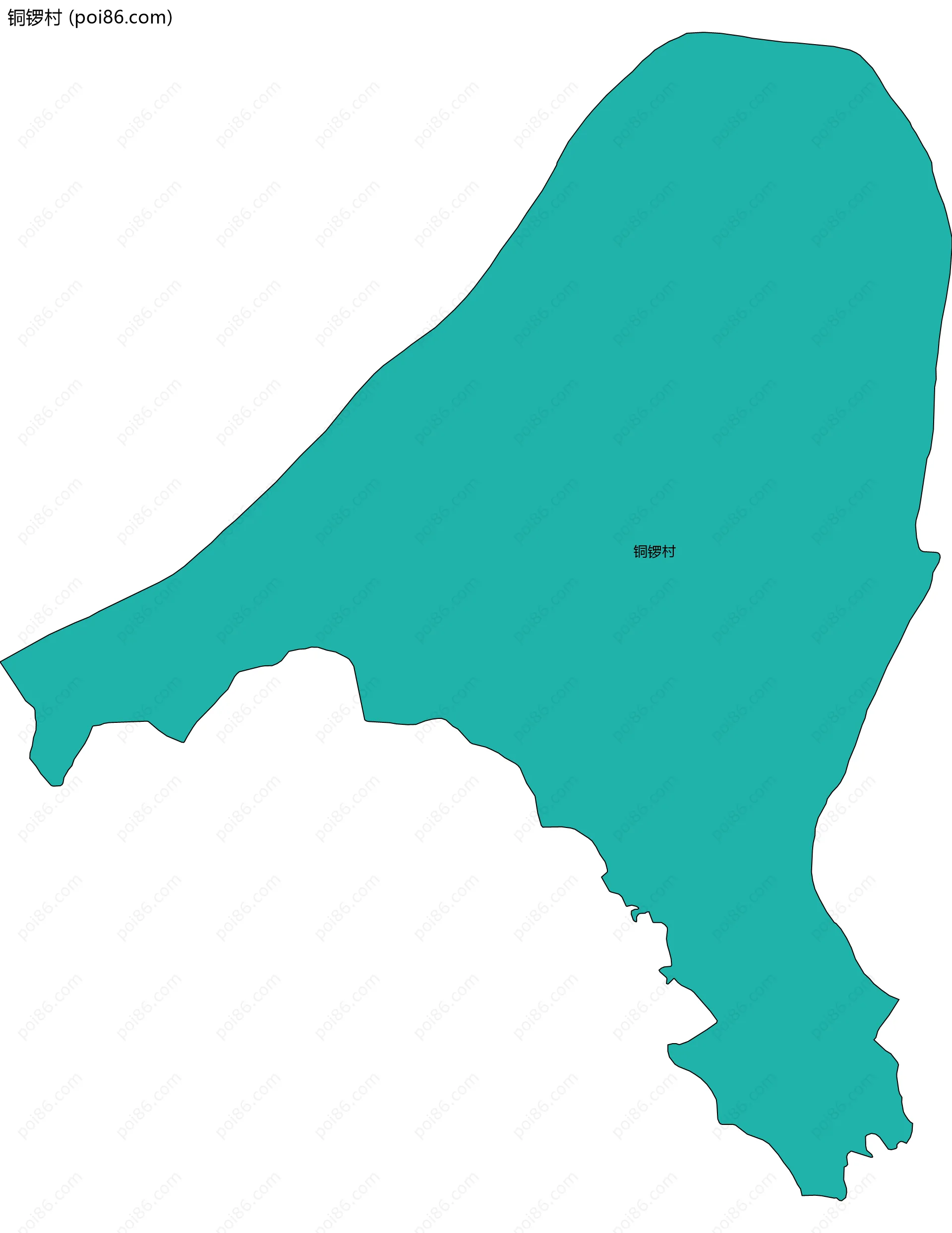 铜锣村边界地图