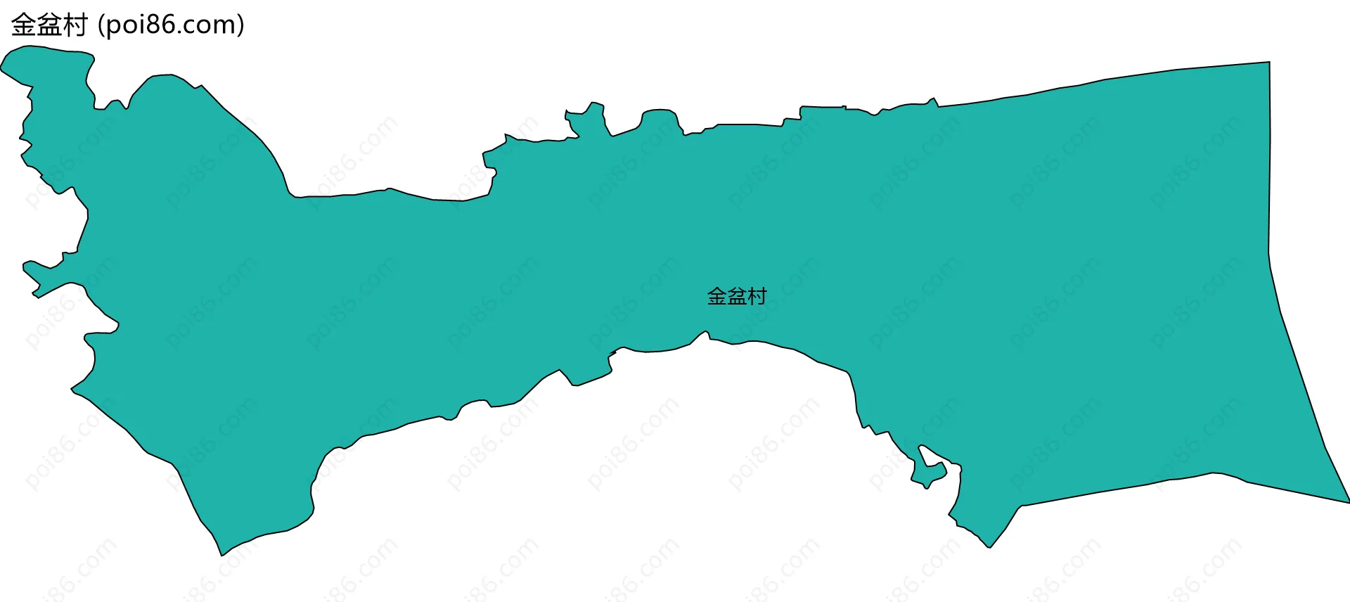 金盆村边界地图