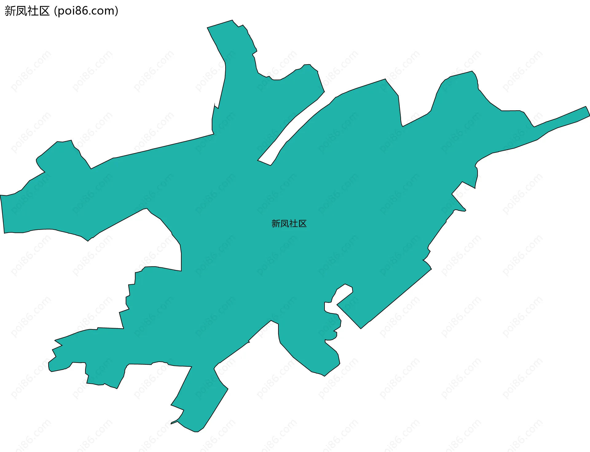 新凤社区边界地图