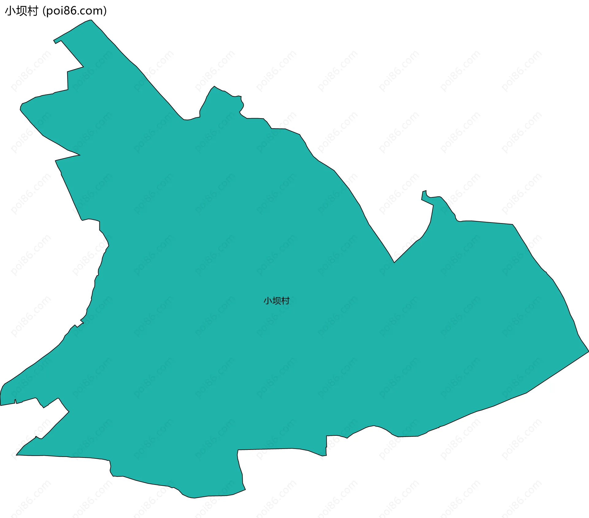 小坝村边界地图