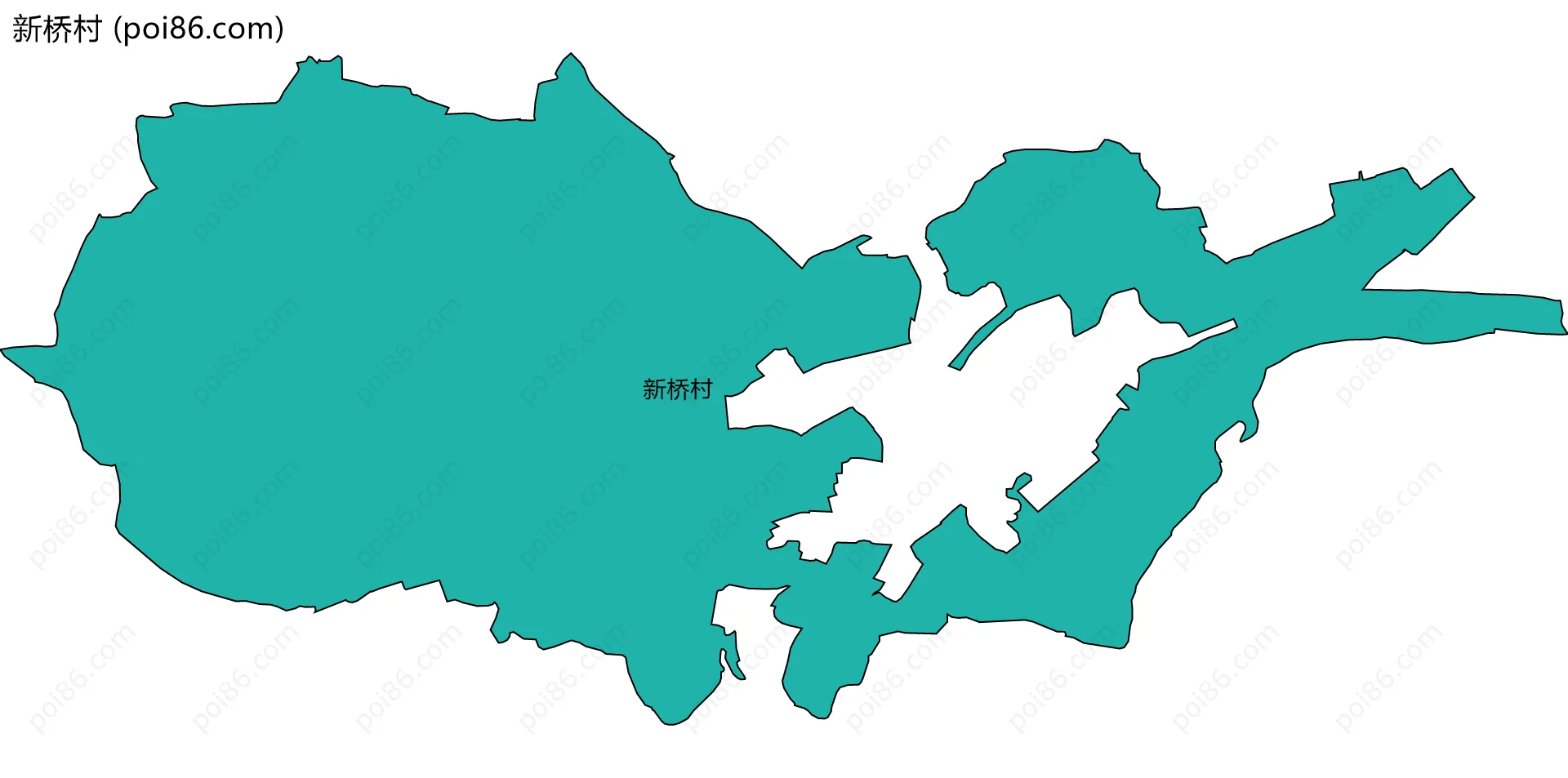 新桥村边界地图