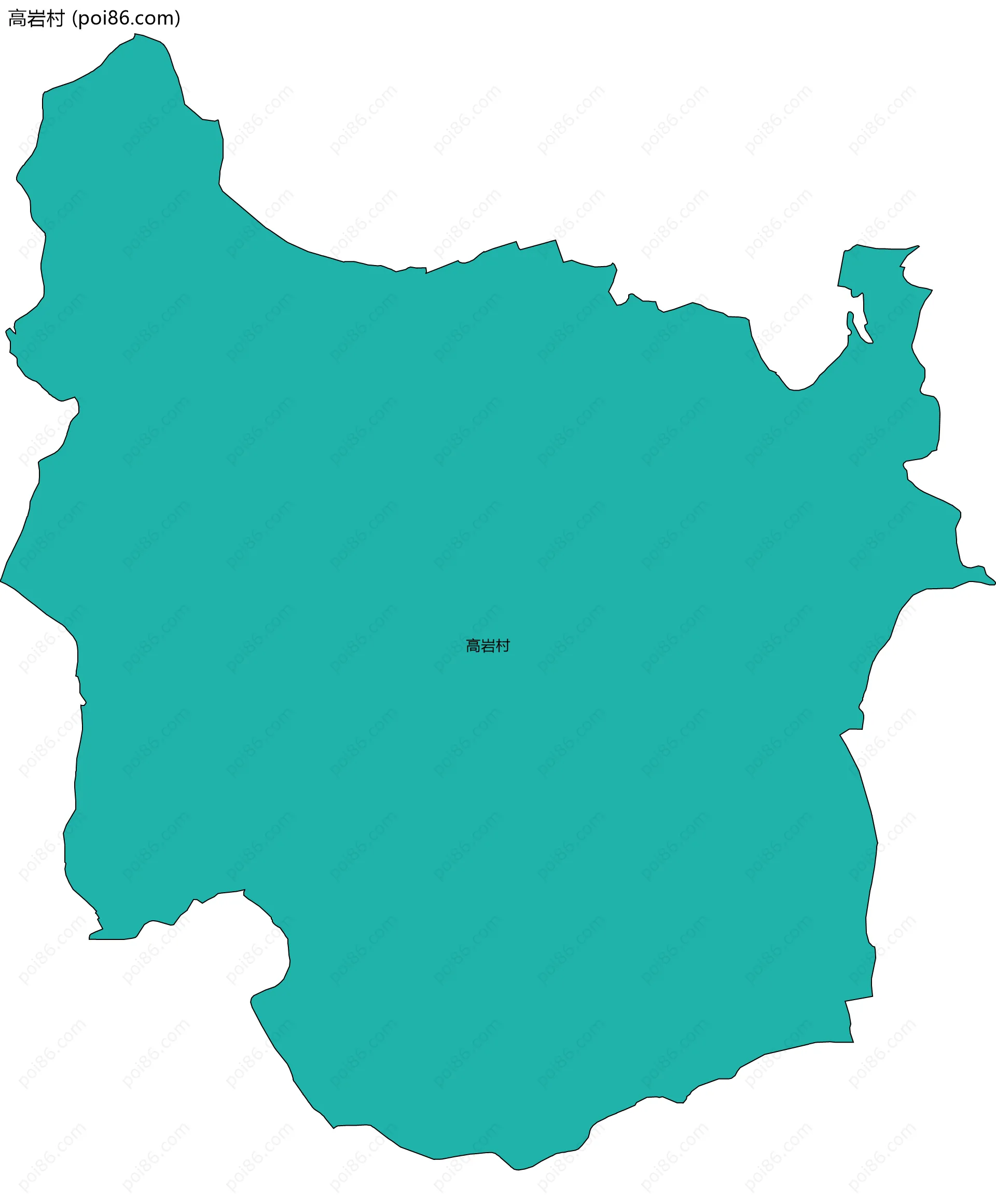 高岩村边界地图