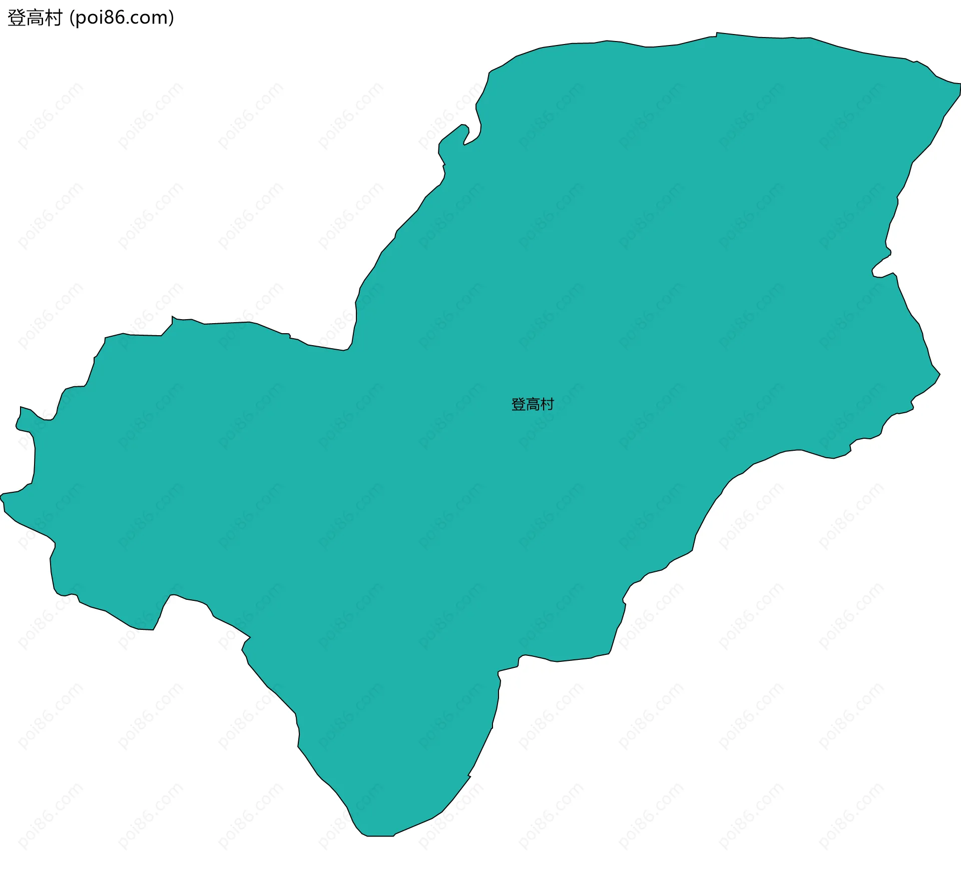 登高村边界地图