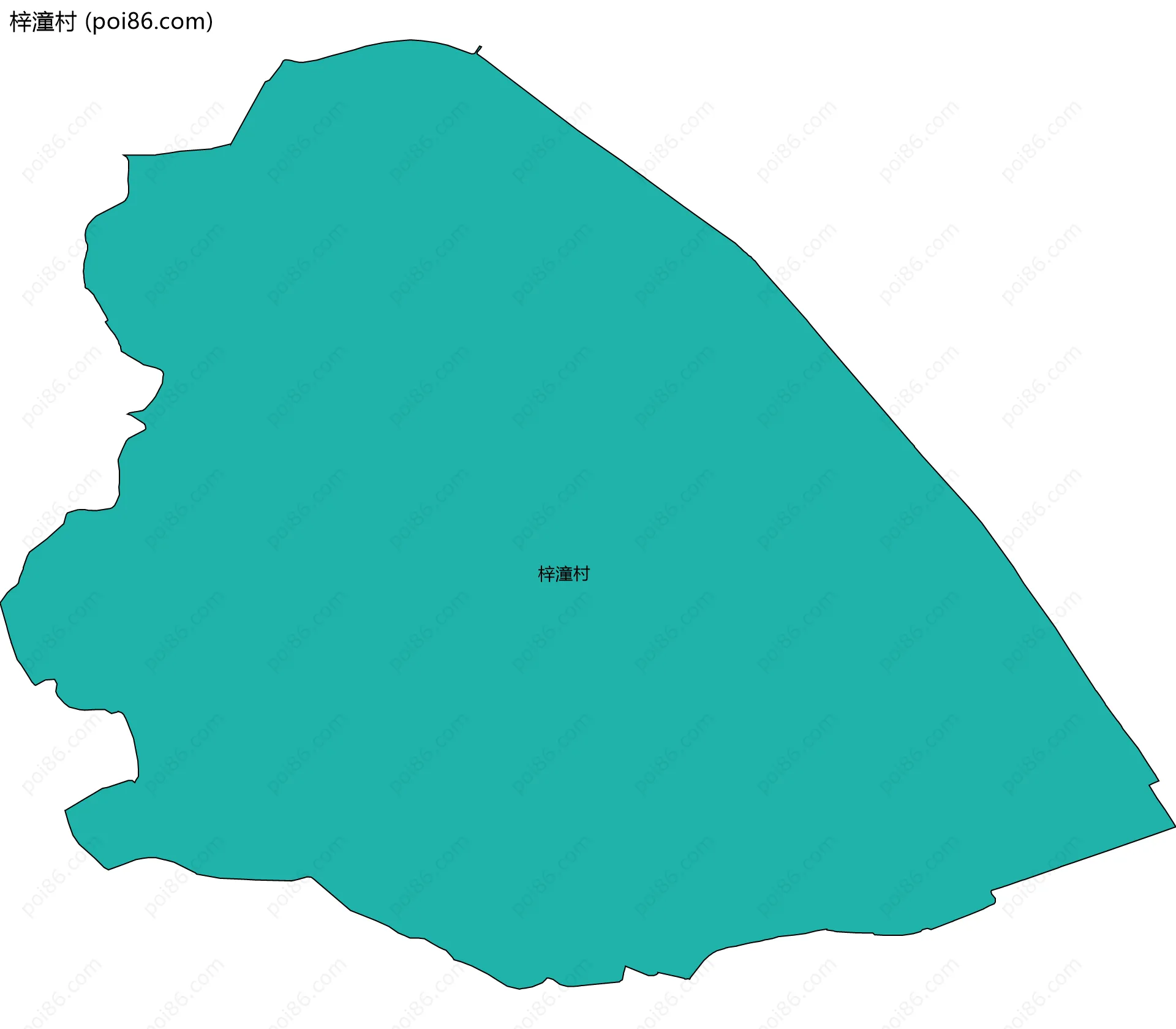 梓潼村边界地图