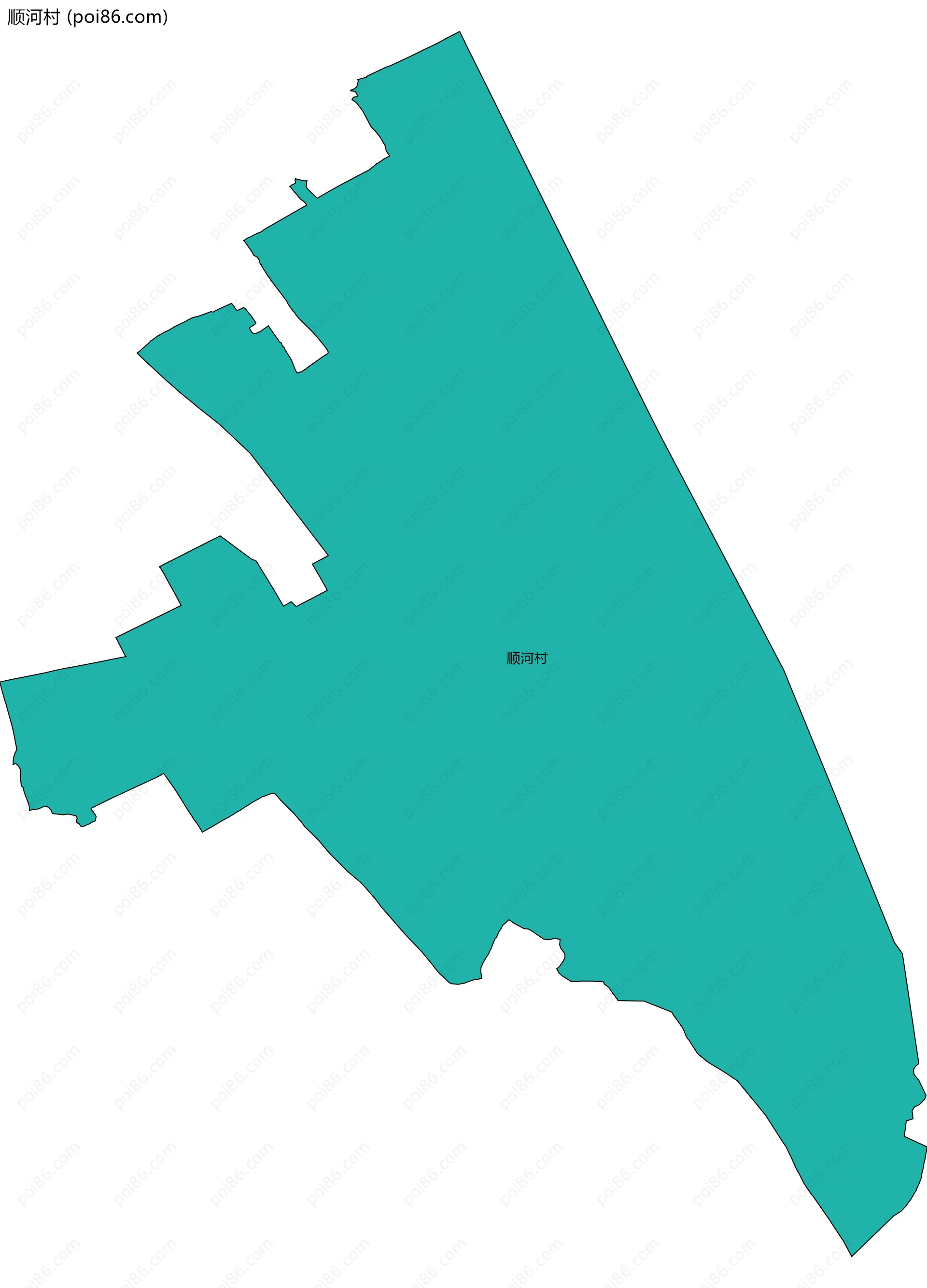 顺河村边界地图