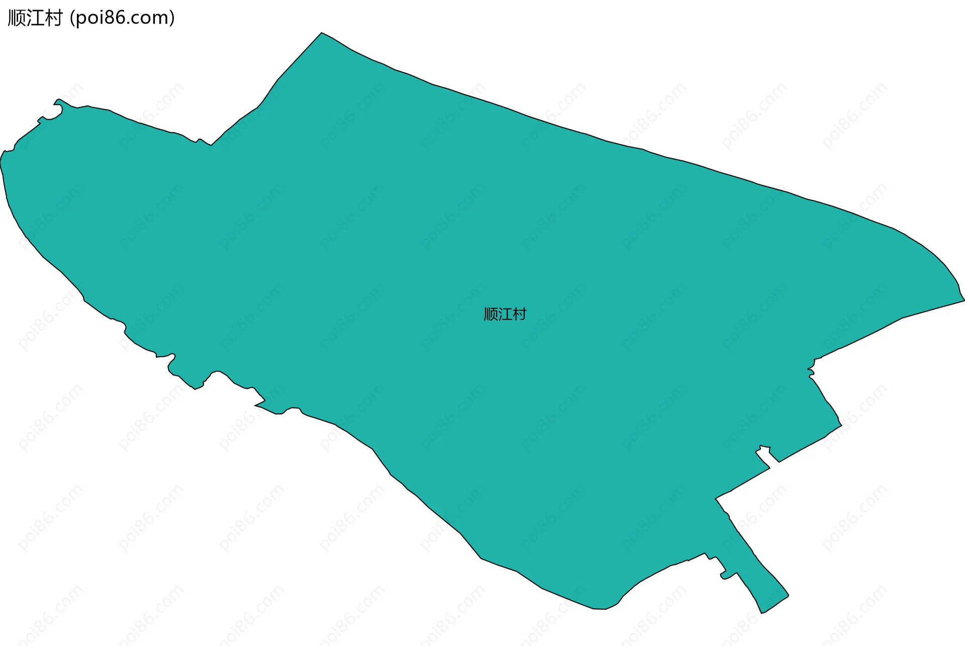 顺江村边界地图